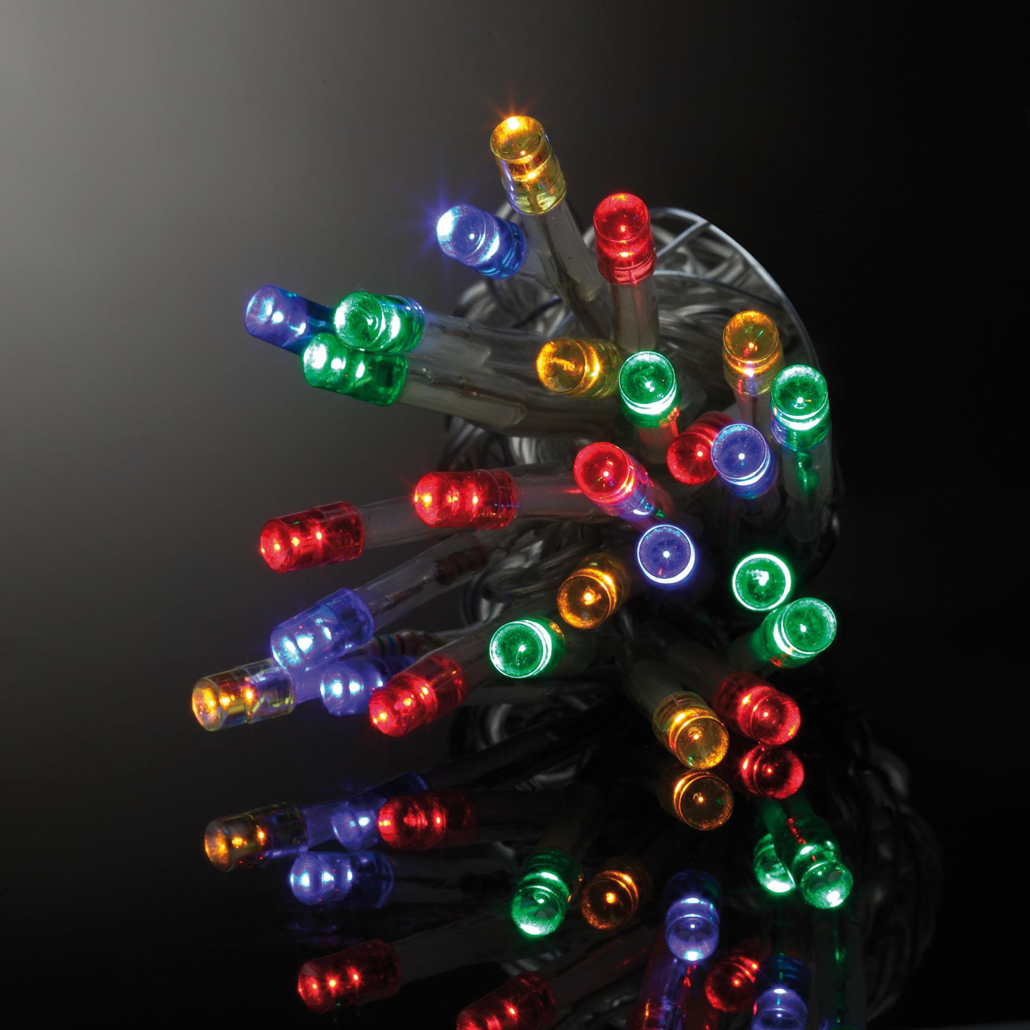 Voir la diapositive 3 : Eden Guirlande électrique 80 led multicouleur 3m fil vert