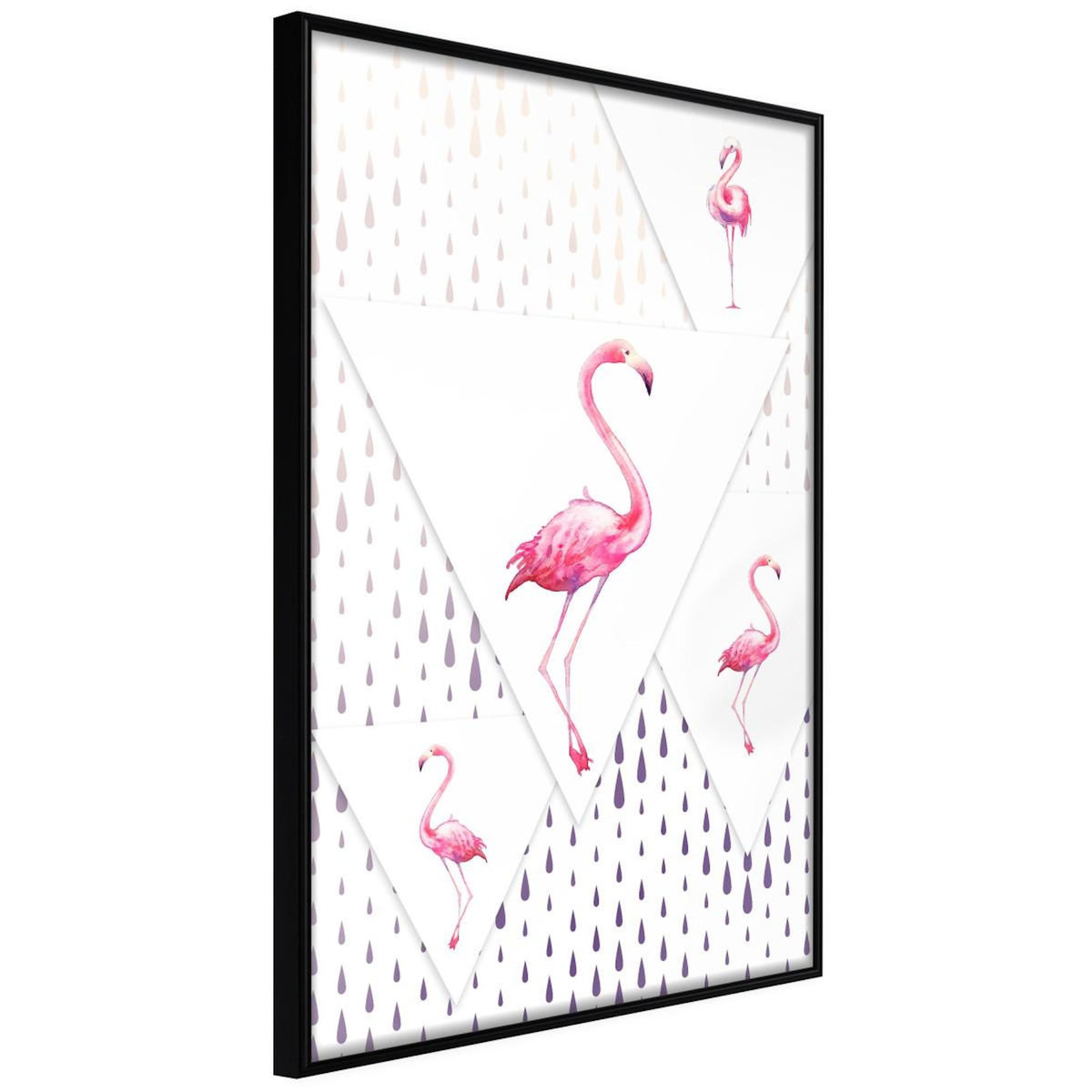 Paris Prix Affiche Murale Encadrée  Flamingos and Triangles