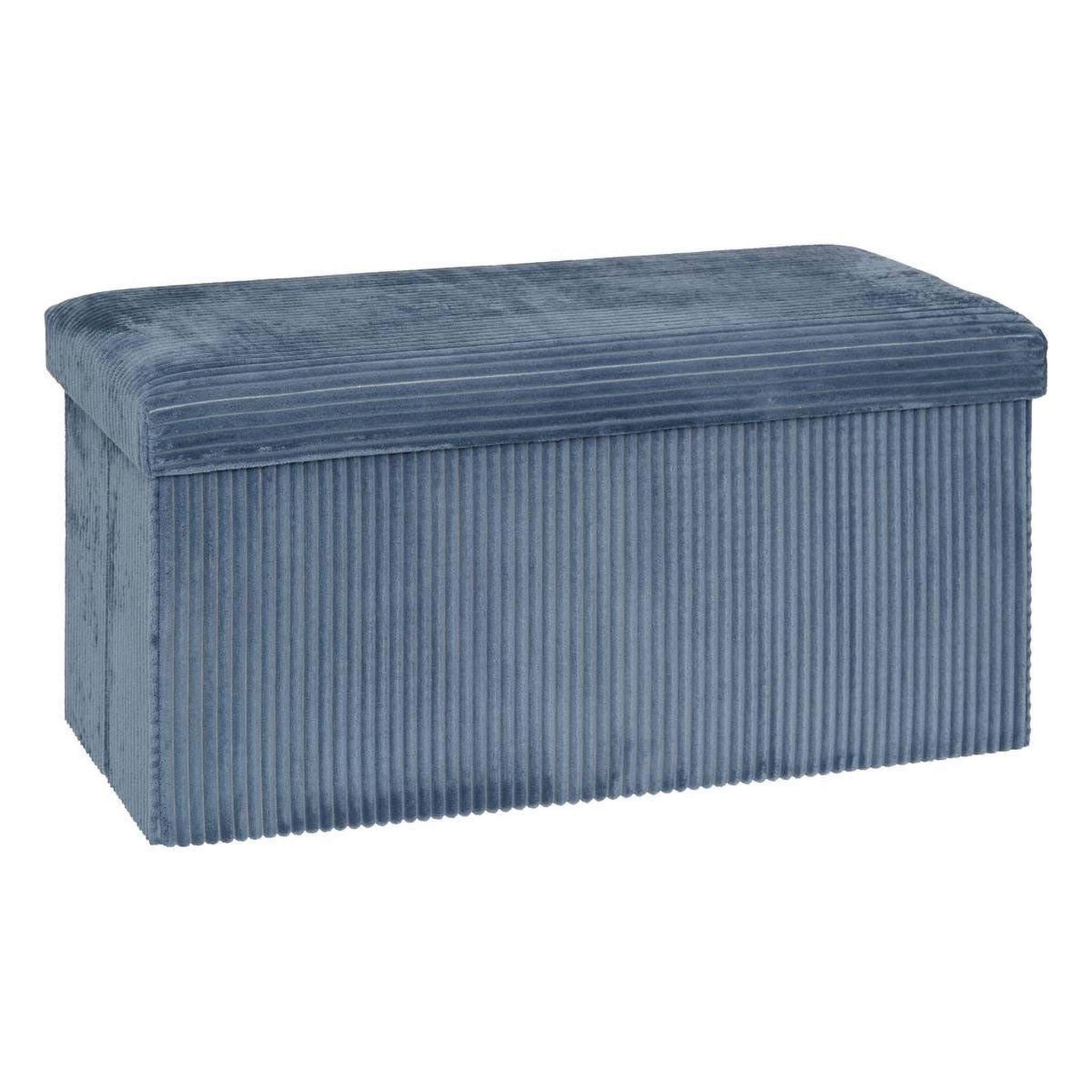 ATMOSPHERA Banquette coffre pliable  arum  76cm bleu encre