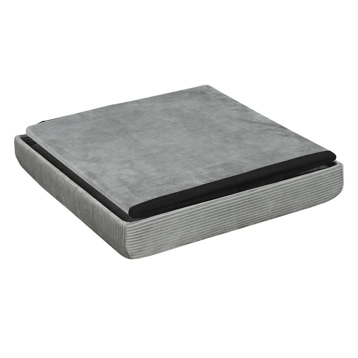 The Home Deco Factory Pouf coffre pliable en velours design Giulia