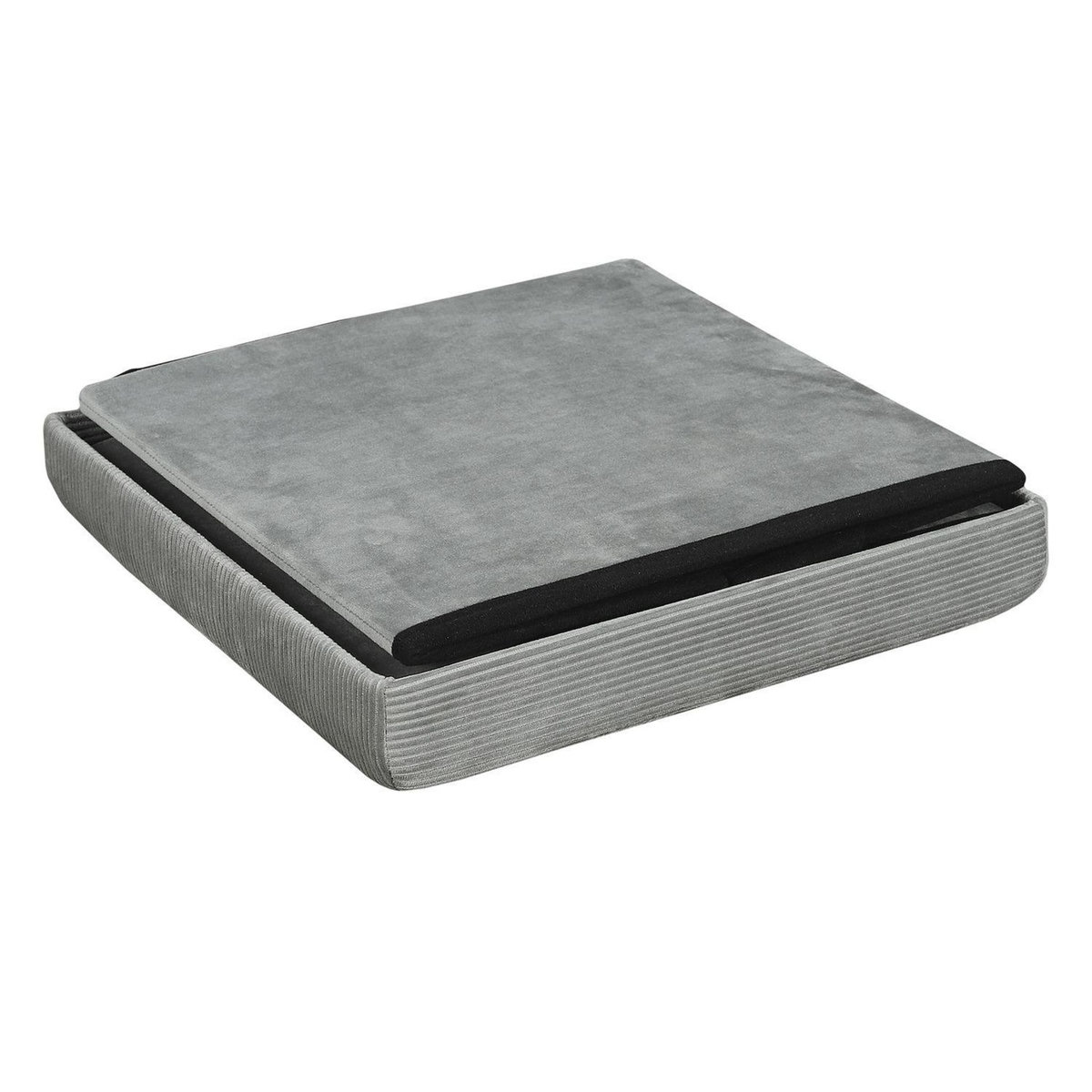 The Home Deco Factory Pouf coffre pliable en velours design Giulia