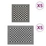 Voir la diapositive 1 : VIDAXL Ensemble de serviettes 10 pcs noir et blanc coton