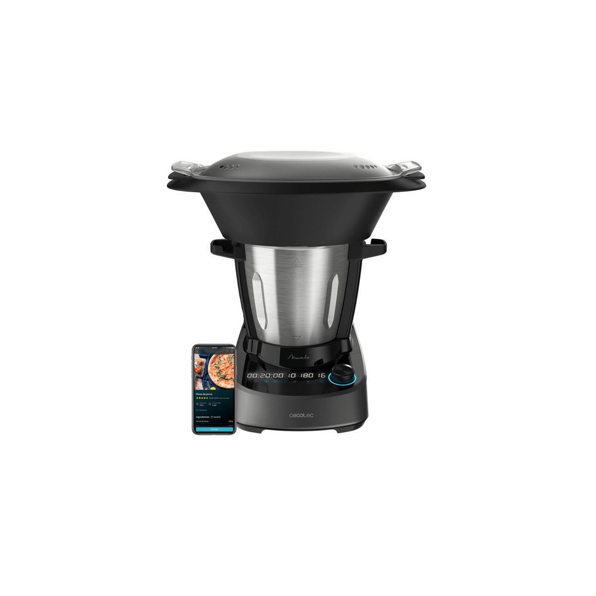Voir la diapositive 1 : CECOTEC Cecotec 04341 robot de cuisine 1600 w 3,3 l noir, acier inoxydable balances intégrées
