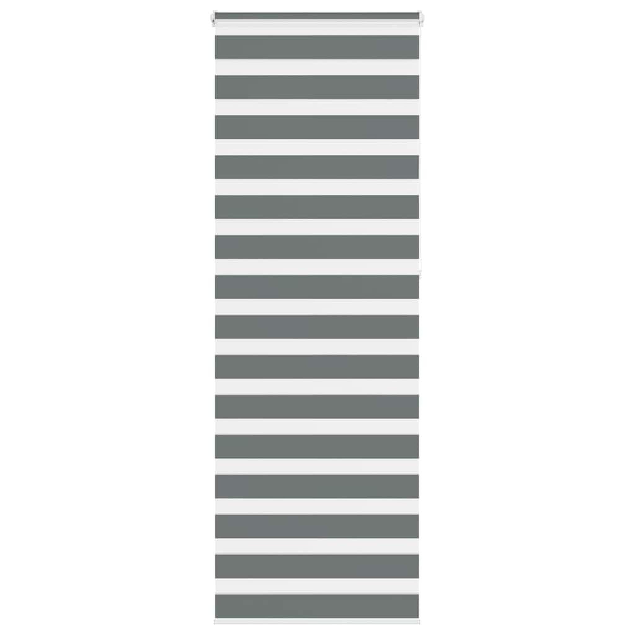 VIDAXL Store zebre gris fonce largeur du tissu 70,9 cm polyester