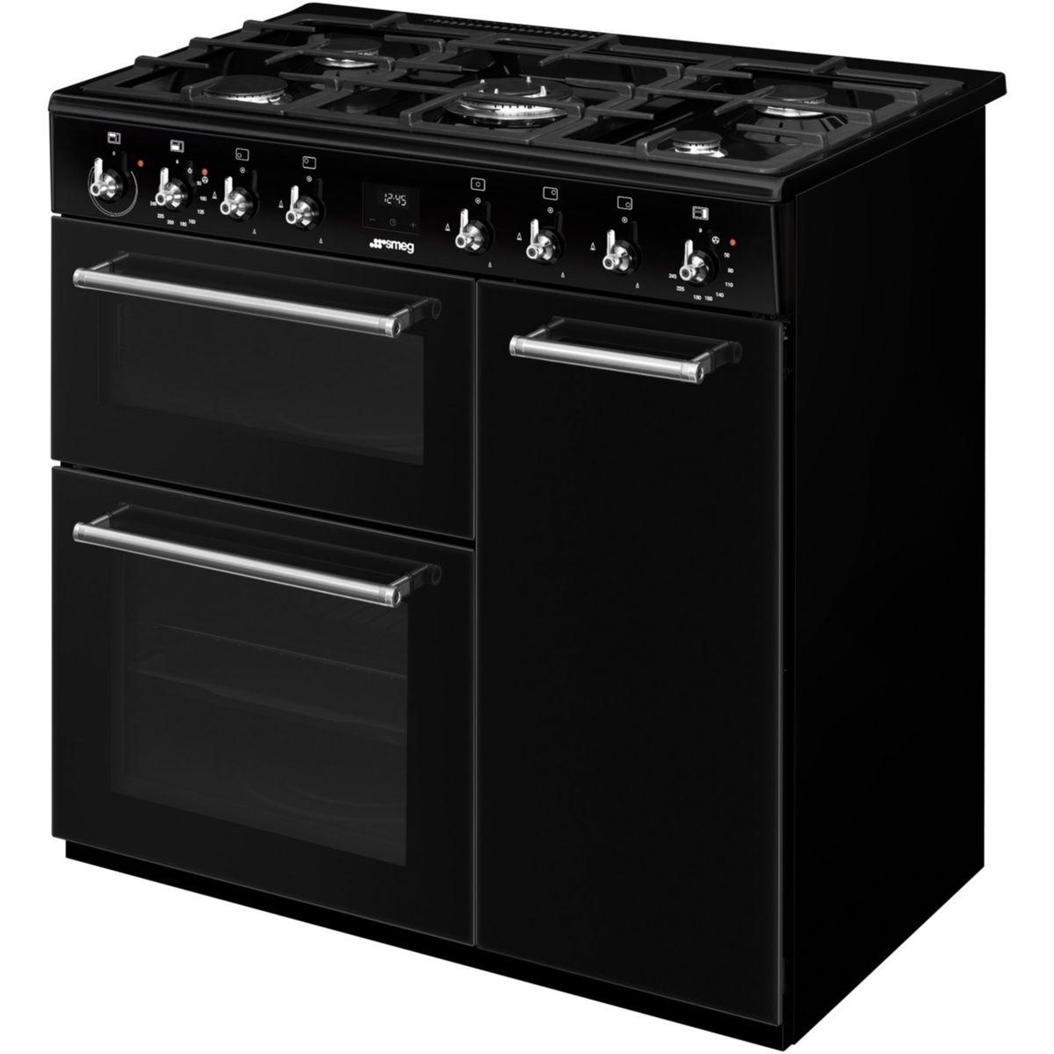 Voir la diapositive 2 : SMEG Piano de cuisson gaz cx93gmbl