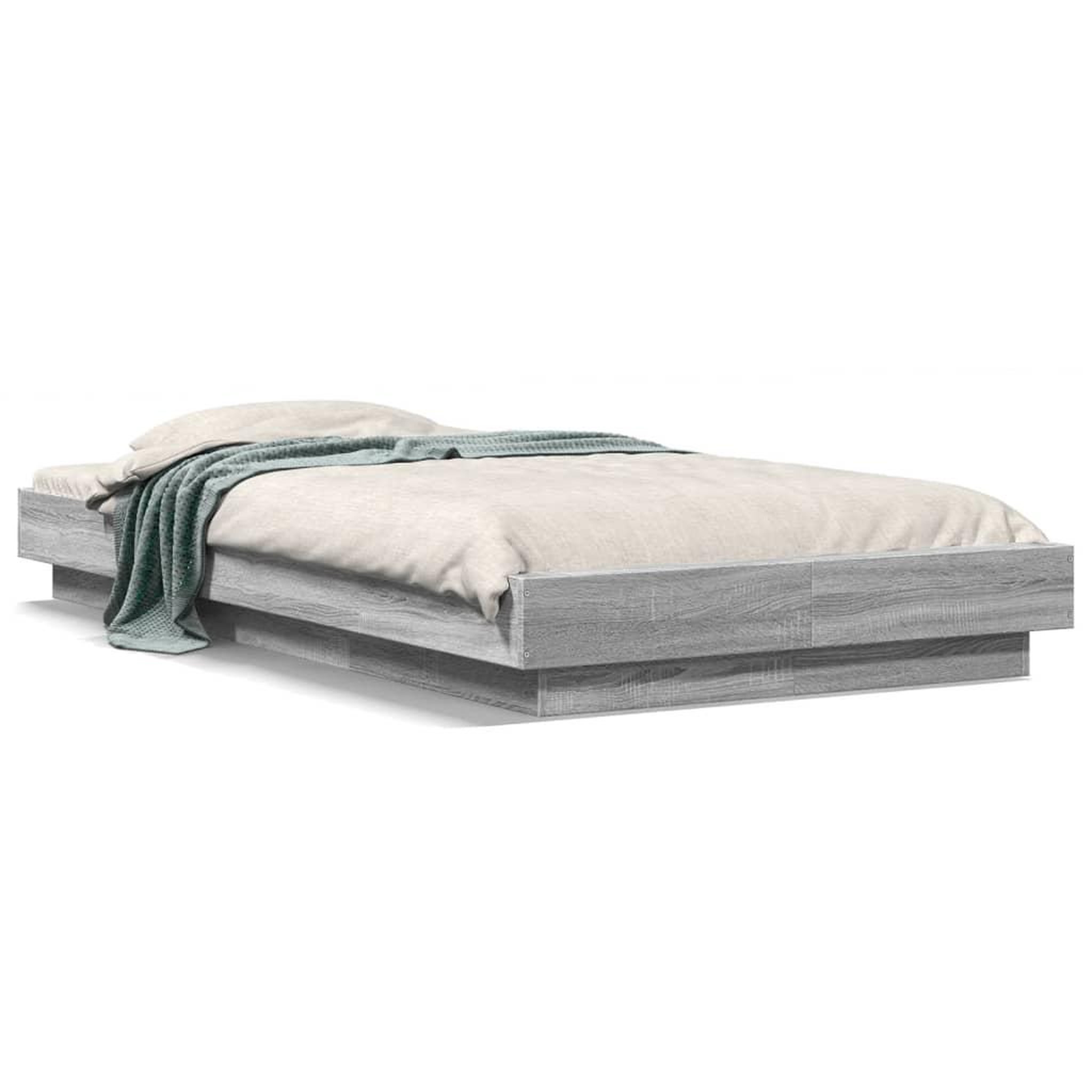 Voir la diapositive 2 : VIDAXL Cadre de lit sans matelas sonoma gris 90x200 cm