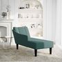 Voir la diapositive 2 : VIDAXL Fauteuil long avec accoudoir droit vert fonce velours