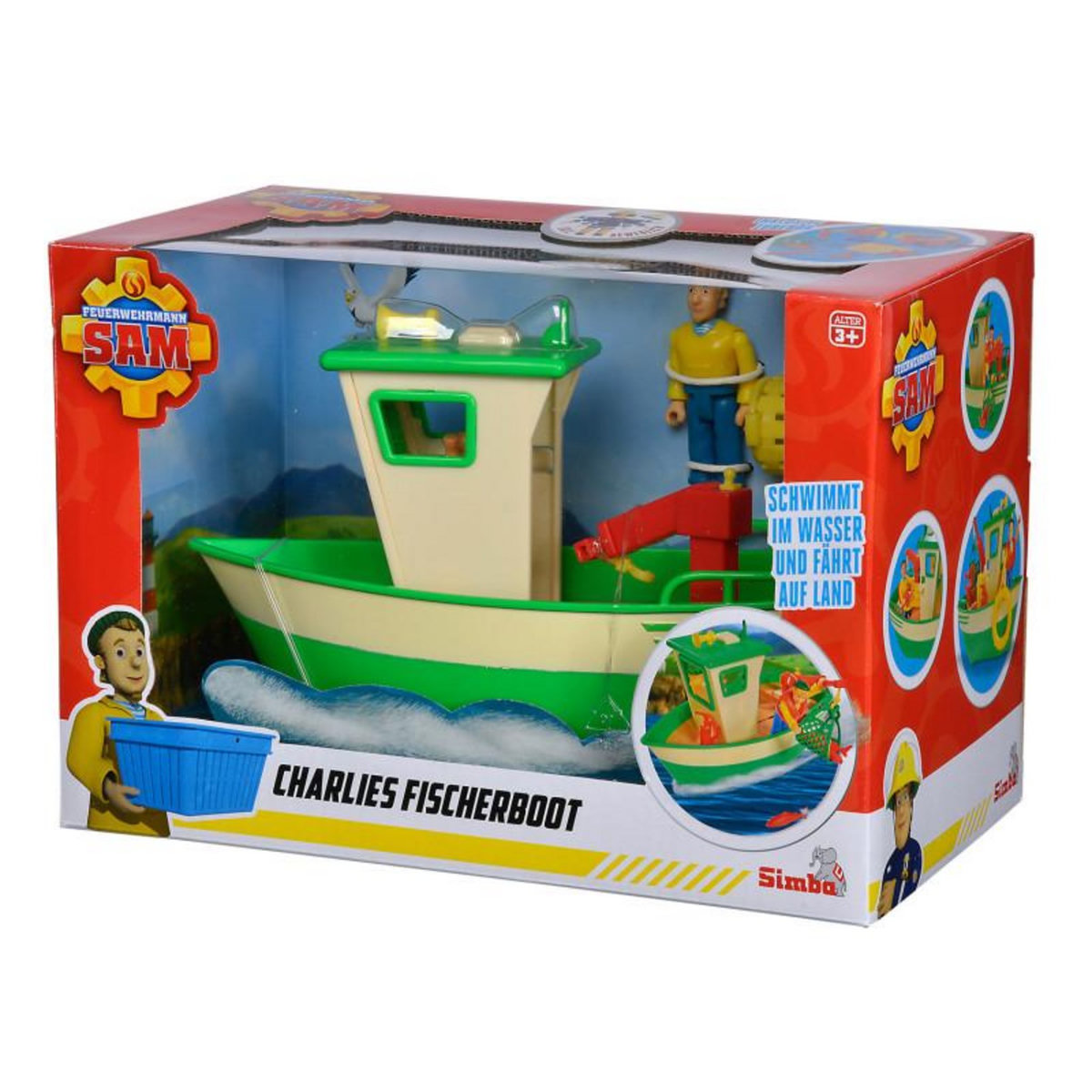 SIMBA Simba - Fireman Sam Charlies Fishing Boat with Figure 109252574