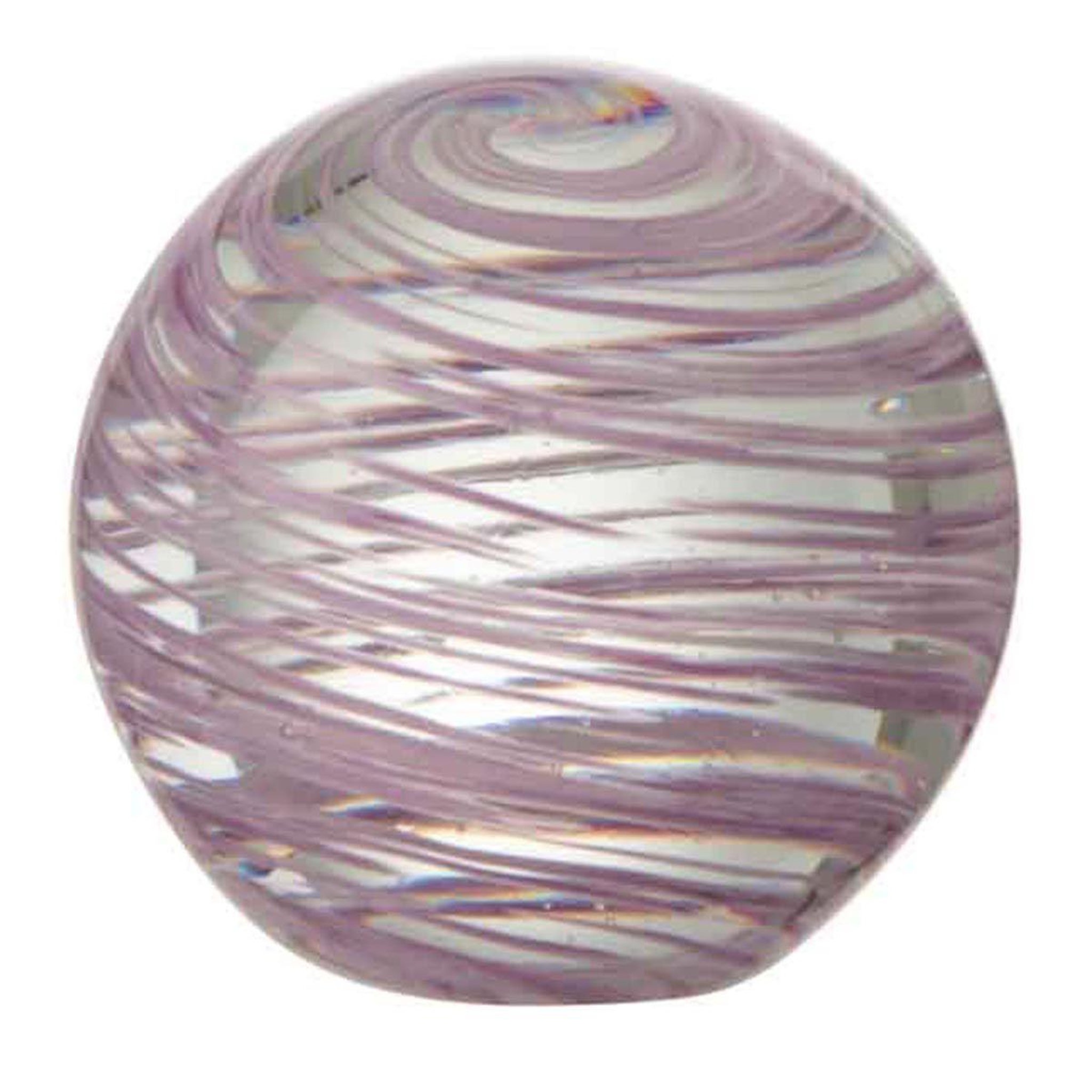 J-LINE Presse-papier en verre  tourbillon  10cm mauve violet