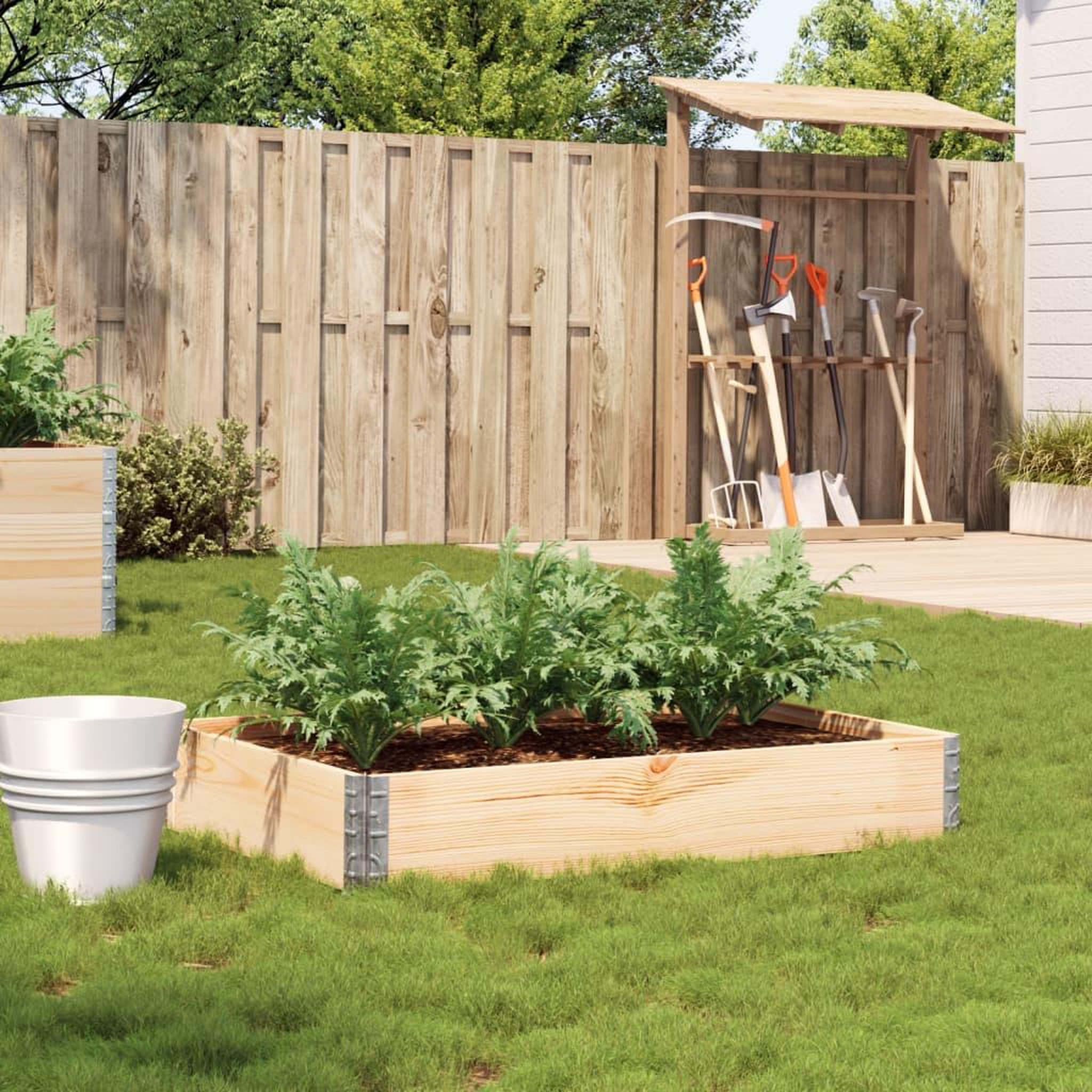 VIDAXL Jardiniere 120x80 cm bois massif de pin