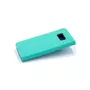 amahousse Housse Galaxy S8 folio vert menthe grainé languette bleue aimantée