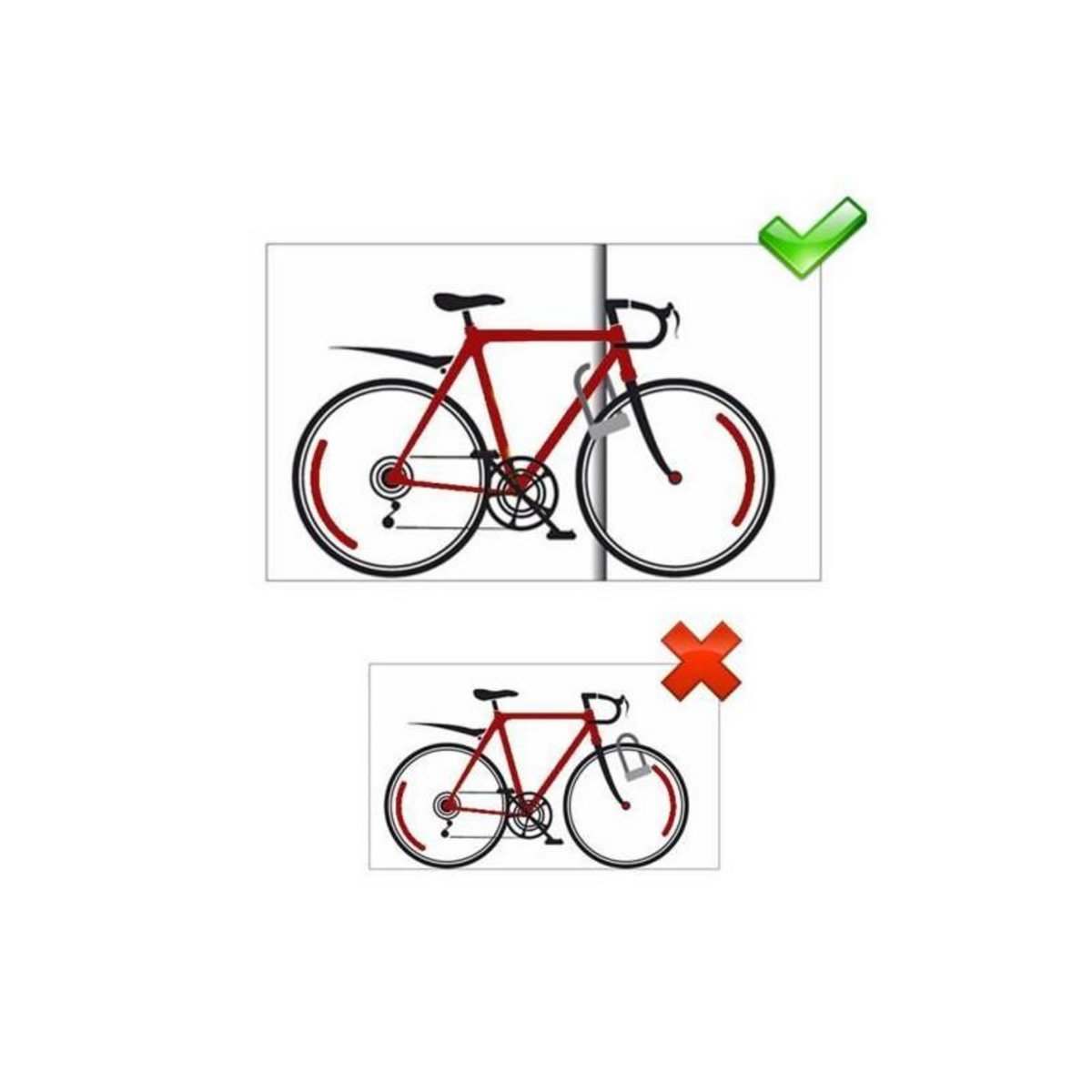 Master lock Antivol U avec Câble [A Clé] [Support de Vélo Universel] [Antivol Certifié] 8274EURDPRO