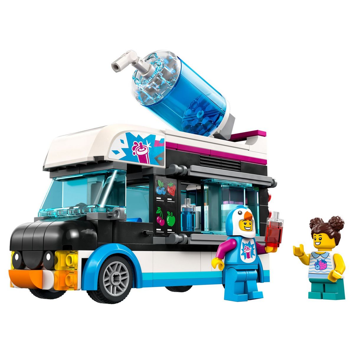 LEGO City 60384 Le camion à granités du pingouin, Jouet Camion pour Enfants de 5 Ans, Jeu de Véhicule d'Été avec Figurines