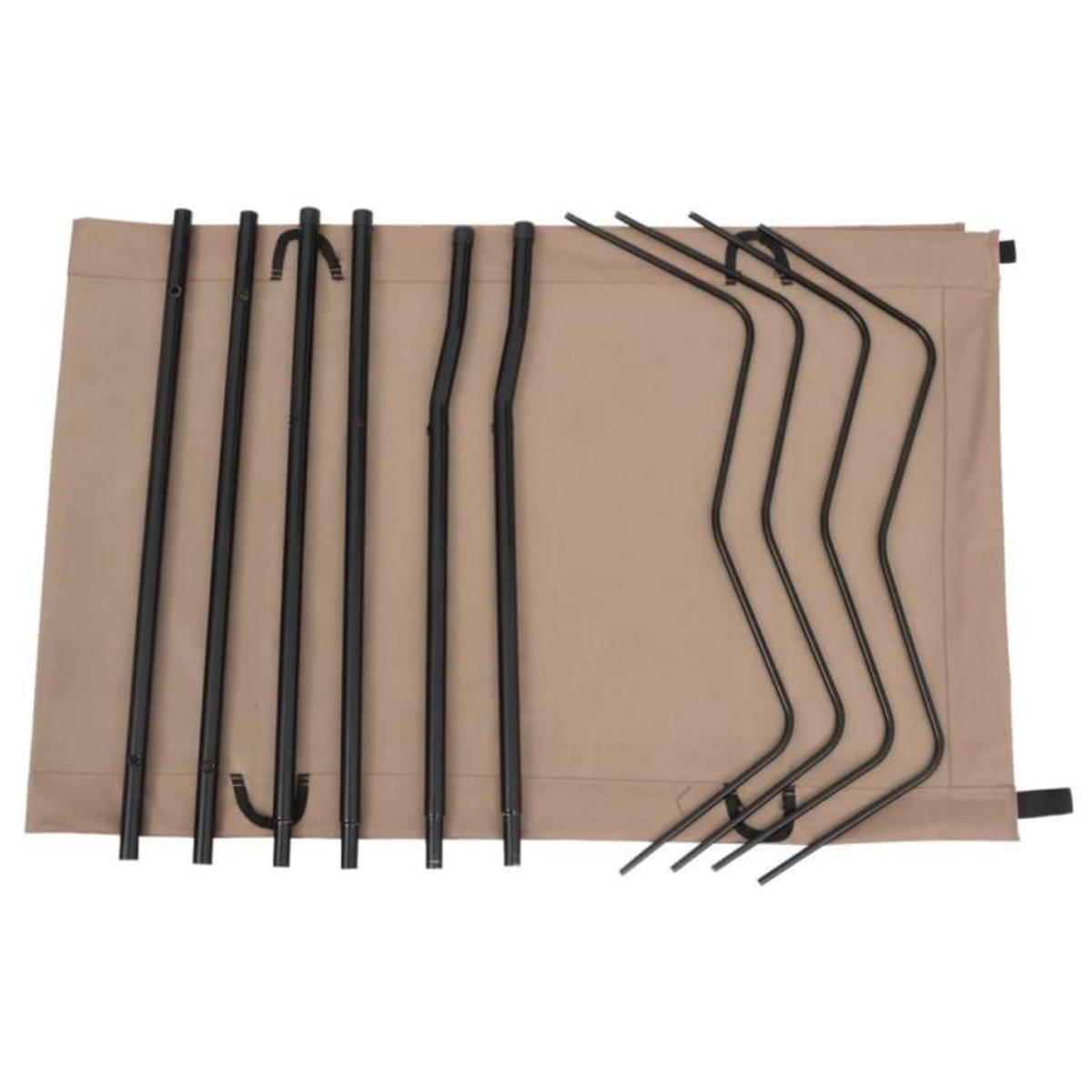 VIDAXL Lit de camping 180x60x19 cm Tissu Oxford et acier Taupe