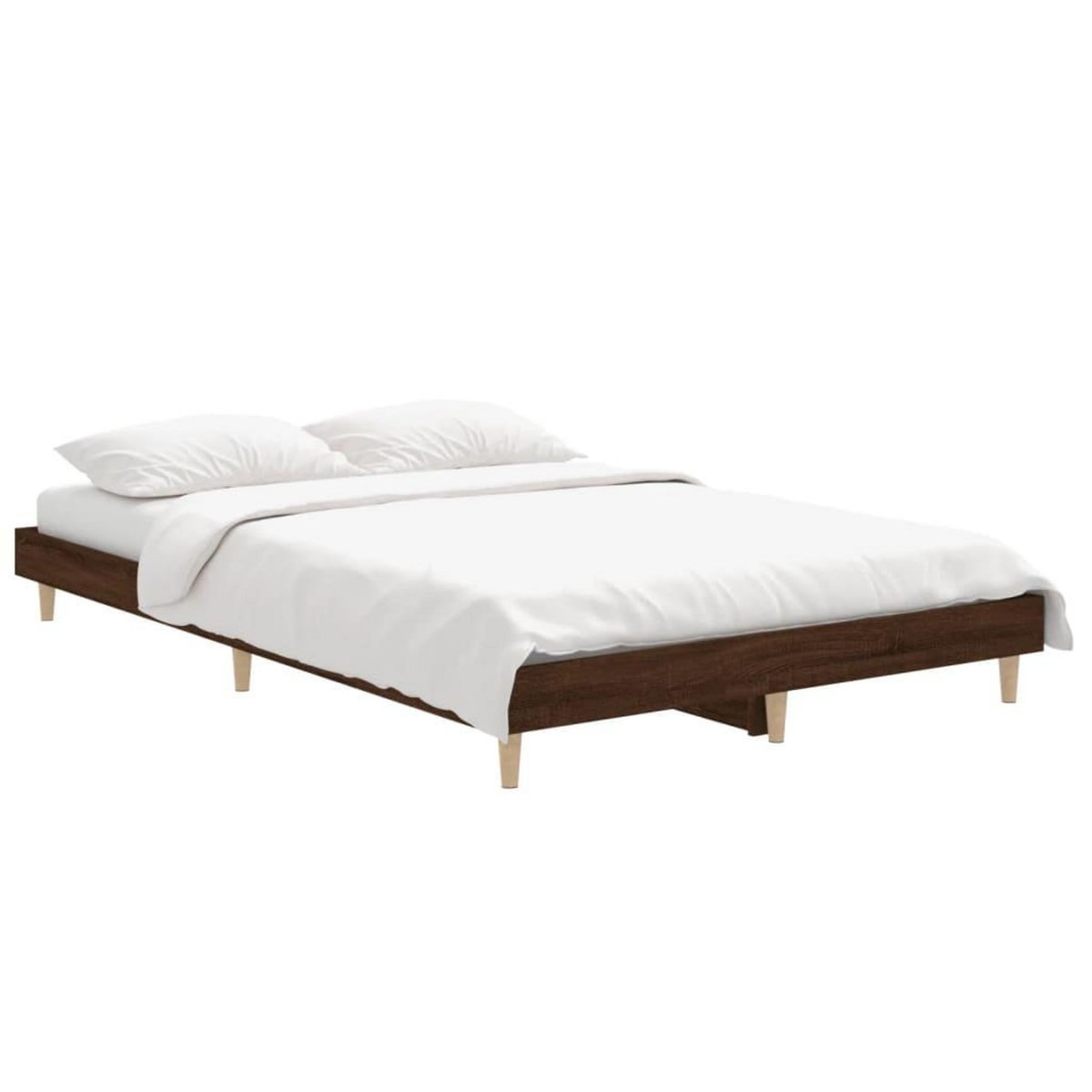 VIDAXL Cadre de lit sans matelas chene marron 120x190 cm