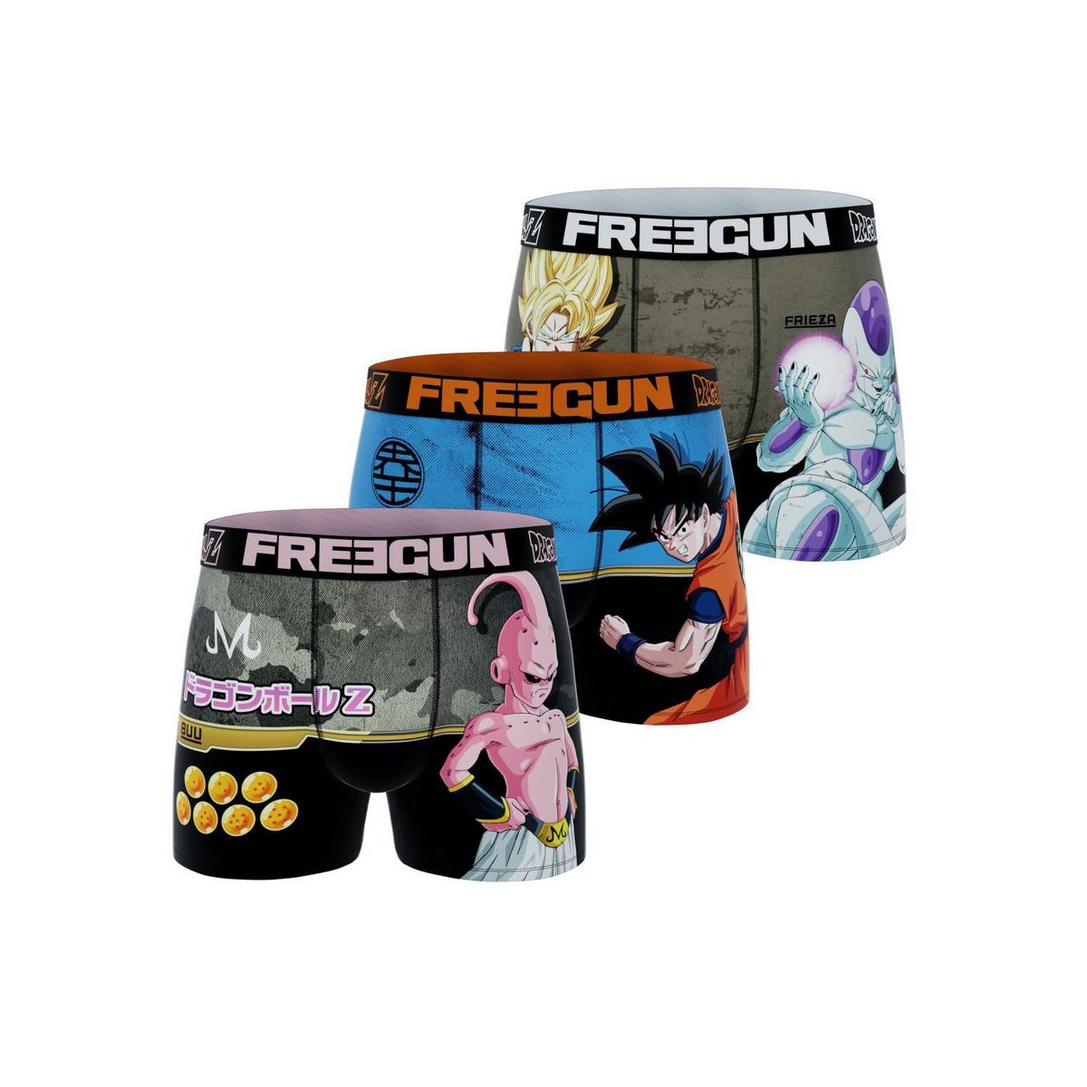 FREEGUN Lot de 3 boxers enfant Dragon Ball Z