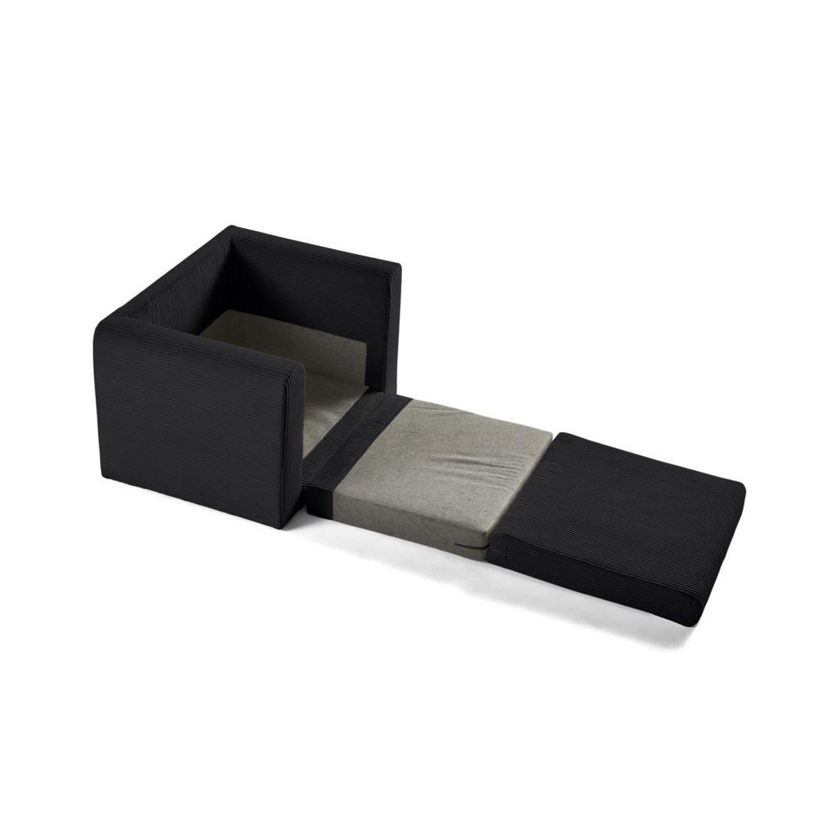 BEST MOBILIER Marilia - fauteuil - convertible déplimousse - en velours côtelé