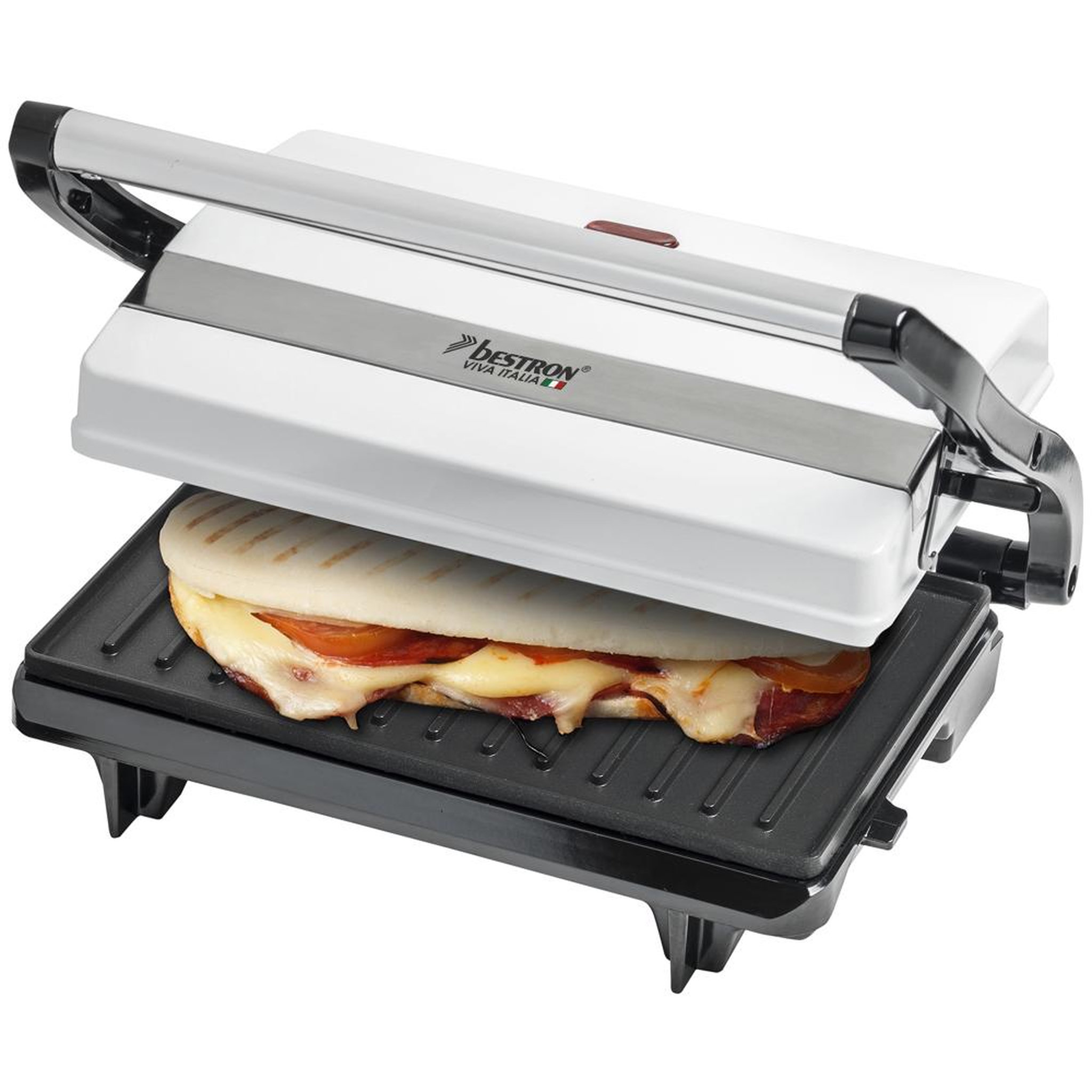 Voir la diapositive 6 : Bestron Gril viande et panini 700w blanc - APM123W