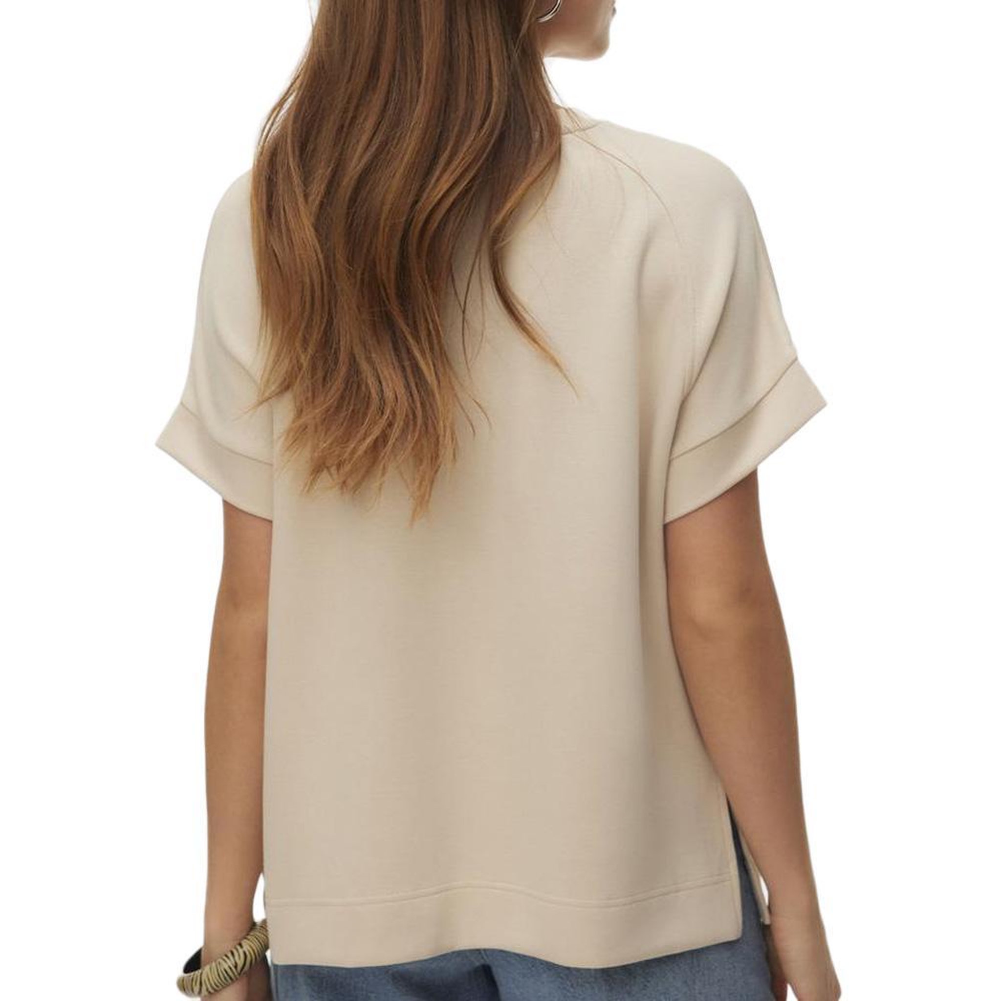 Voir la diapositive 2 : Vero Moda T-Shirt Beige Femme Vero Moda Hali 10339414