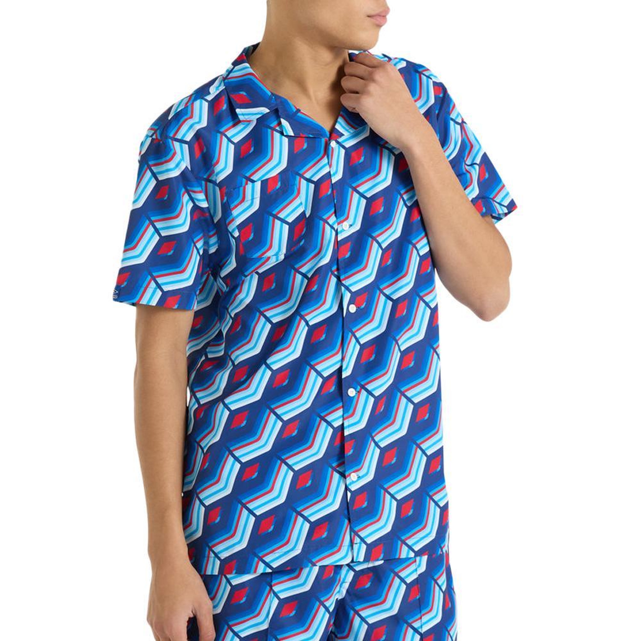 UMBRO Chemisette  Homme Umbro Printed Shirt Regale. Coloris disponibles : Bleu