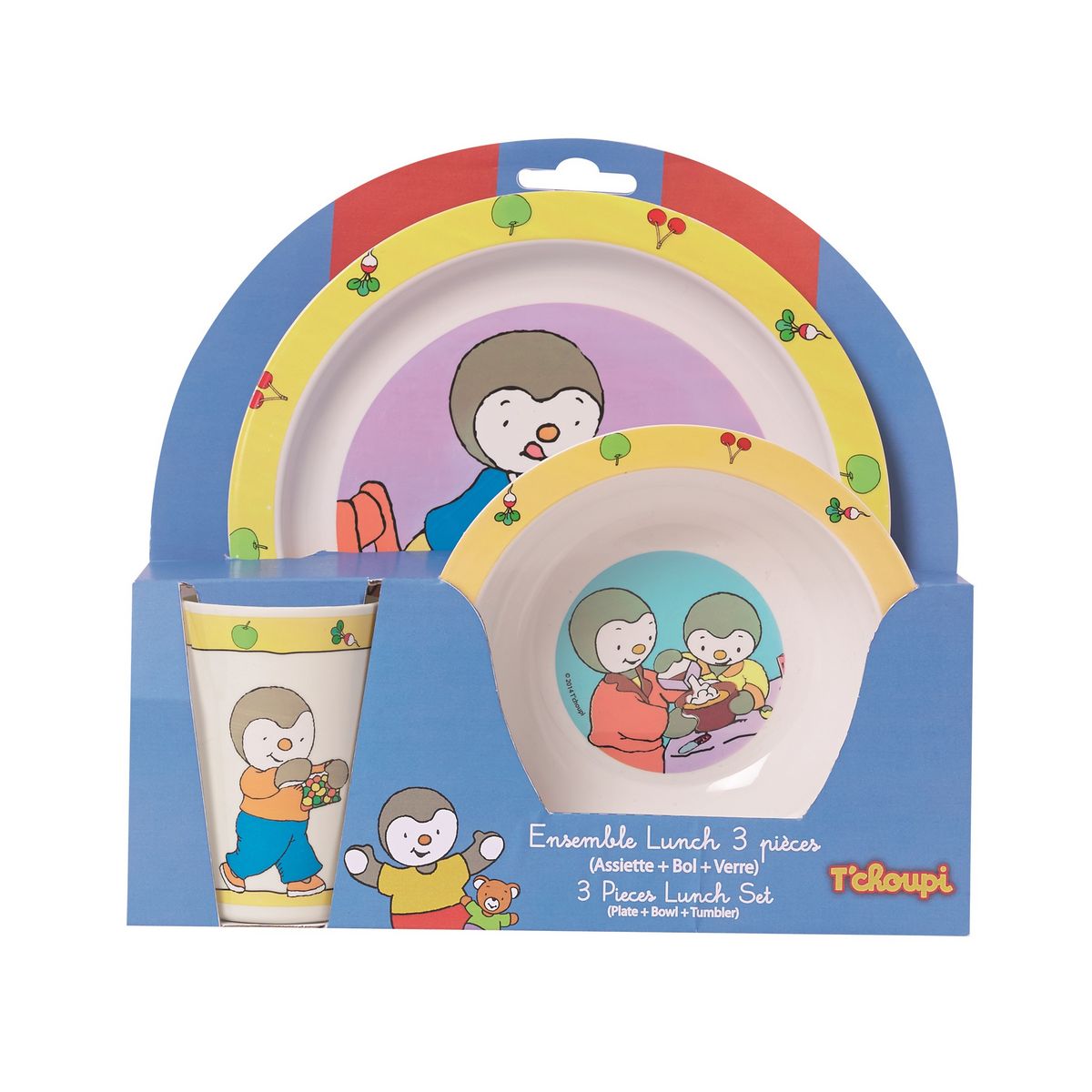FUN HOUSE T'choupi ensemble repas 3 pièces en coffret