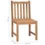 Voir la diapositive 6 : VIDAXL Chaises de jardin lot de 6 Bois de teck solide