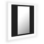 Voir la diapositive 2 : VIDAXL Armoire a miroir de salle de bain LED Noir 40x12x45cm Acrylique