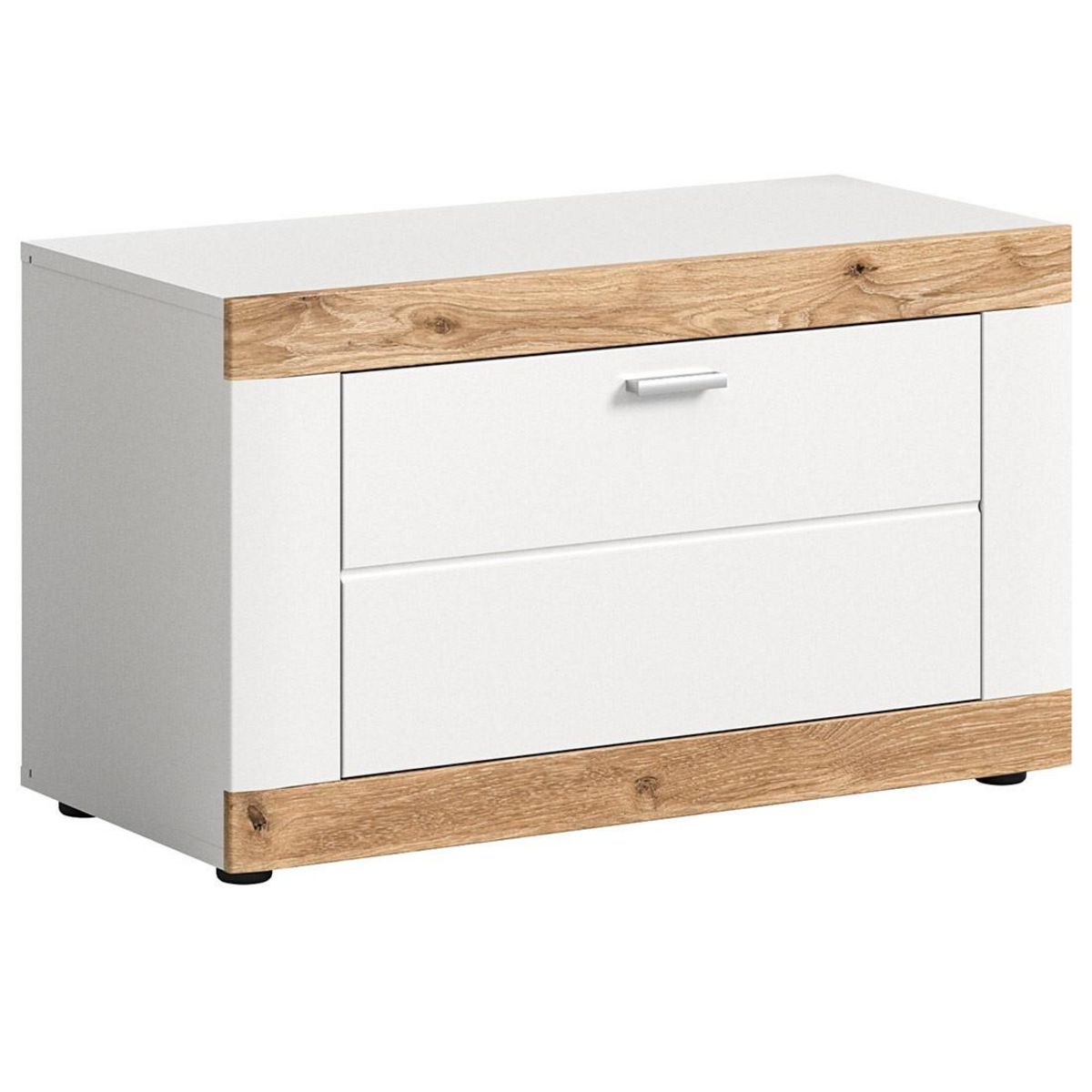 BEST MOBILIER Coventry - meuble à chaussures - blanc et bois - 80x47 cm