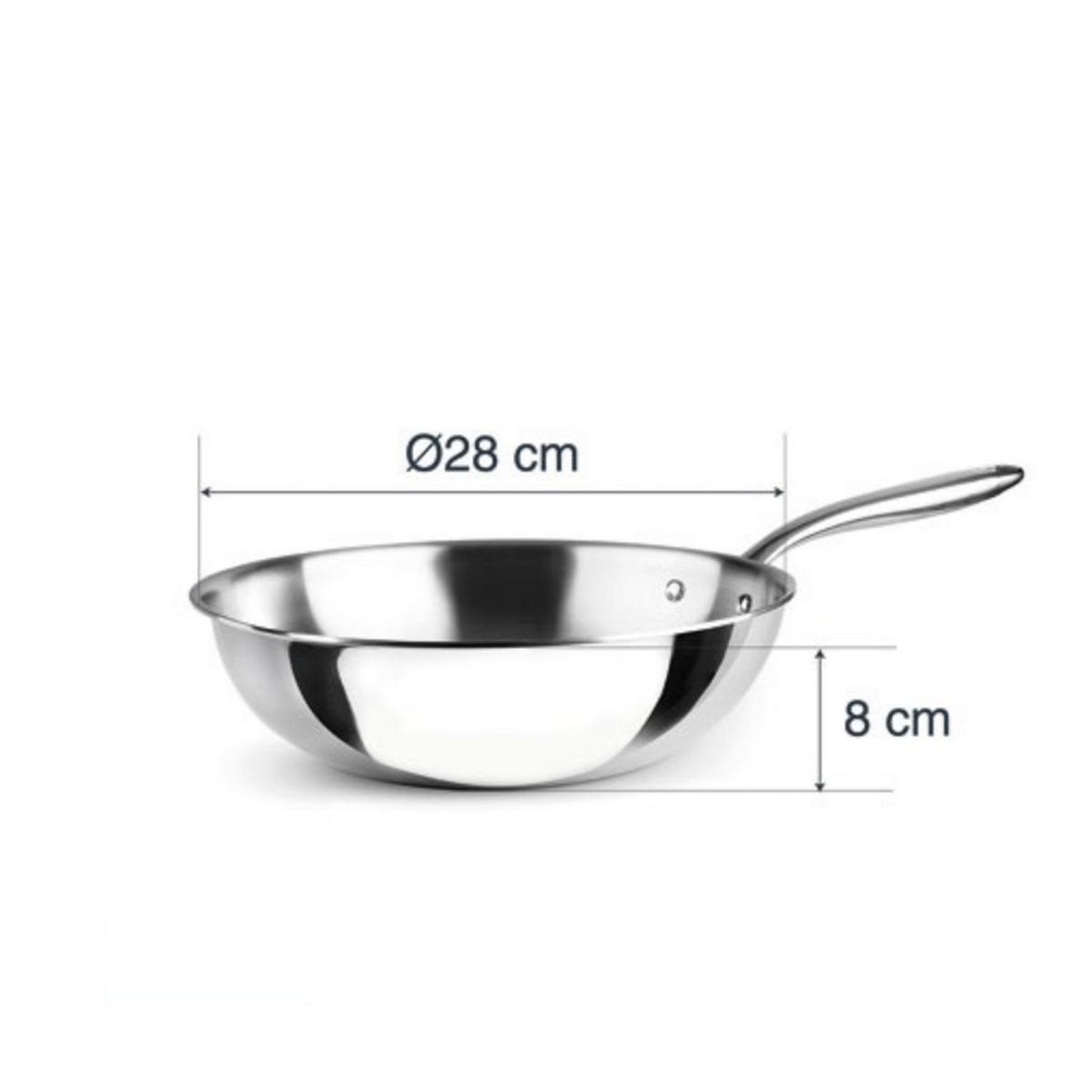 Voir la diapositive 2 : Lacor Poêle wok inox 28 cm - 60898