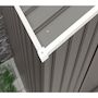 Voir la diapositive 4 : Habitat et Jardin Abri jardin métal  Dallas  - 12,99 m² avec gouttière - Taupe