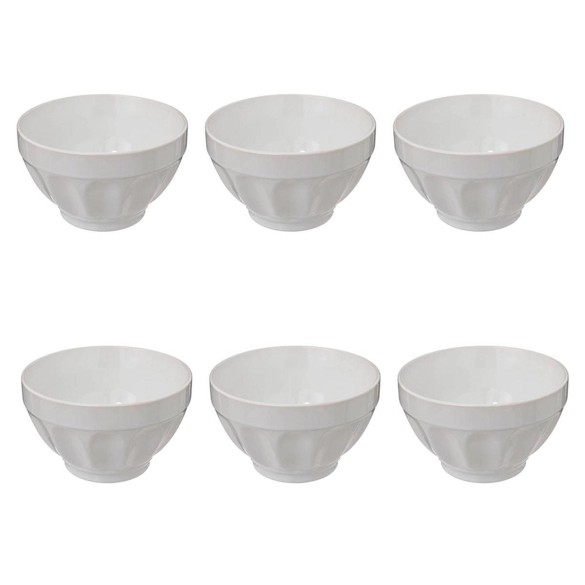 SECRET DE GOURMET Lot de 6 bols  colorama  60cl blanc