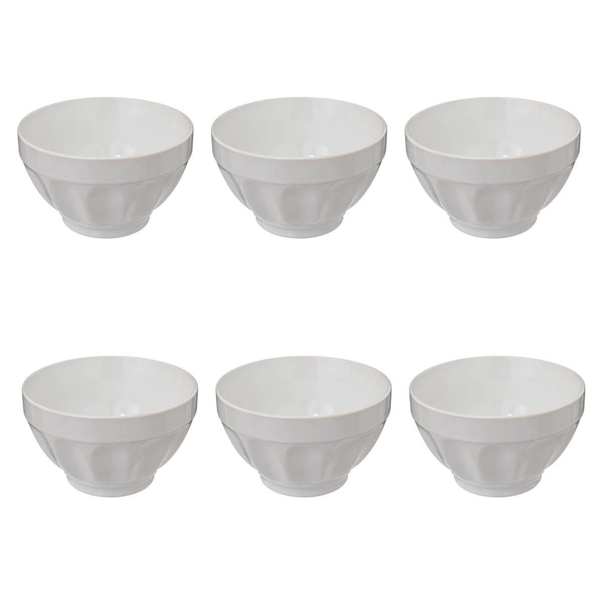 SECRET DE GOURMET Lot de 6 Bols  Colorama  60cl Blanc