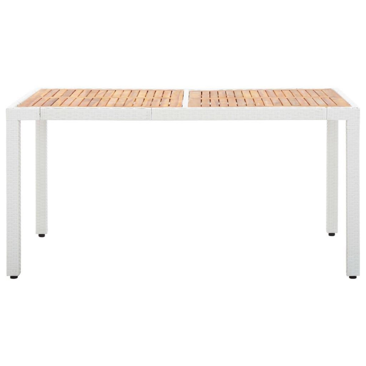 VIDAXL Salon de jardin 7 pcs resine tressee blanc