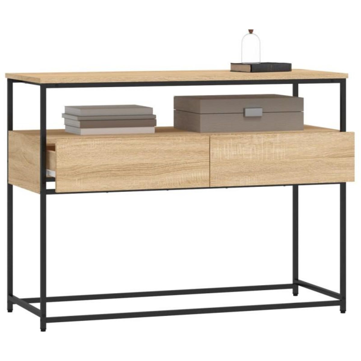 VIDAXL Table console chêne sonoma 100x40x75 cm bois d ingénierie