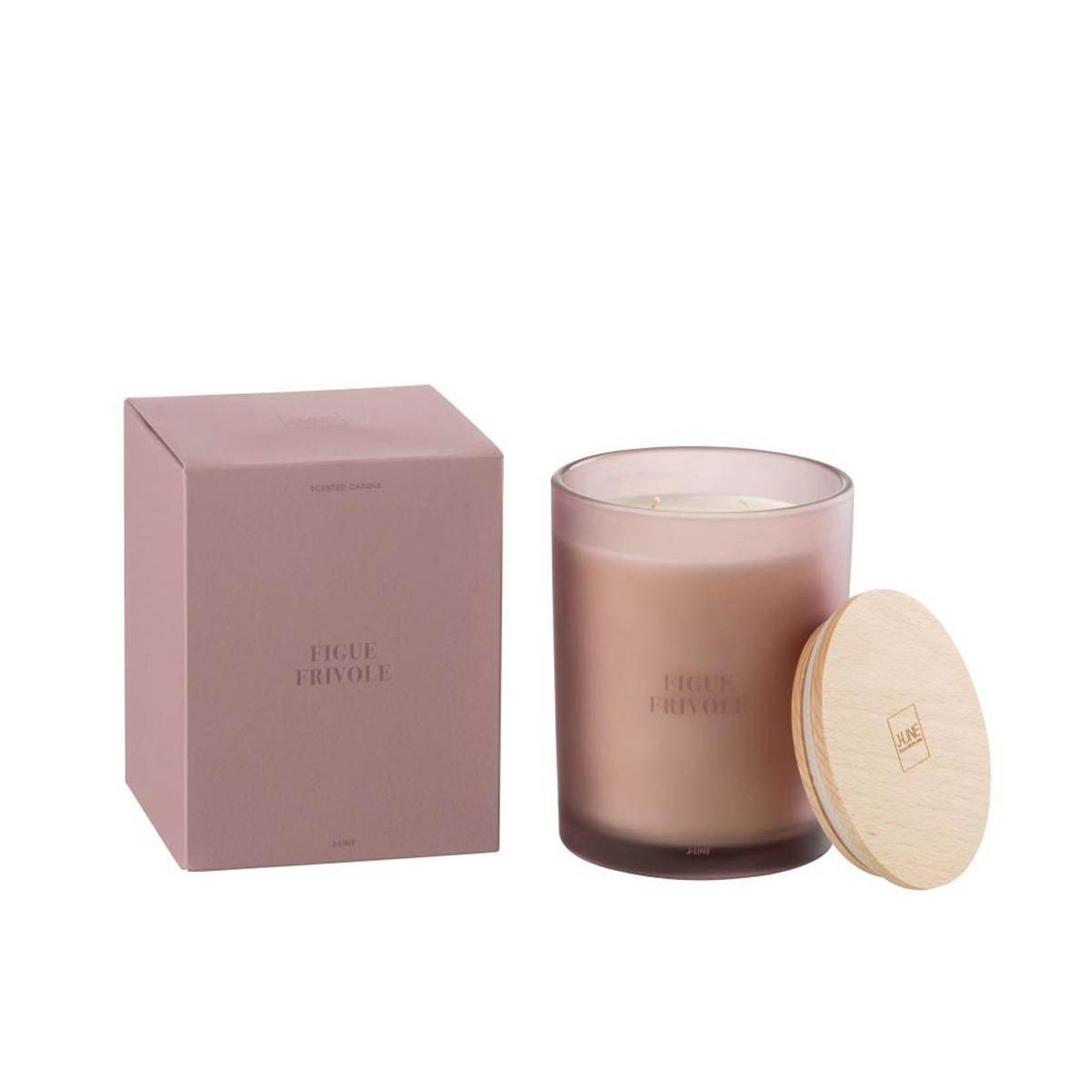 Voir la diapositive 2 : J-LINE Bougie parfumée  accords essentiels  14cm figue frivole