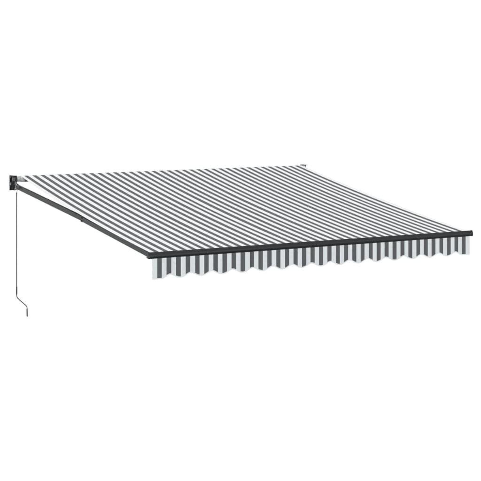 Voir la diapositive 2 : VIDAXL Auvent retractable anthracite et blanc 4x3 m tissu et aluminium