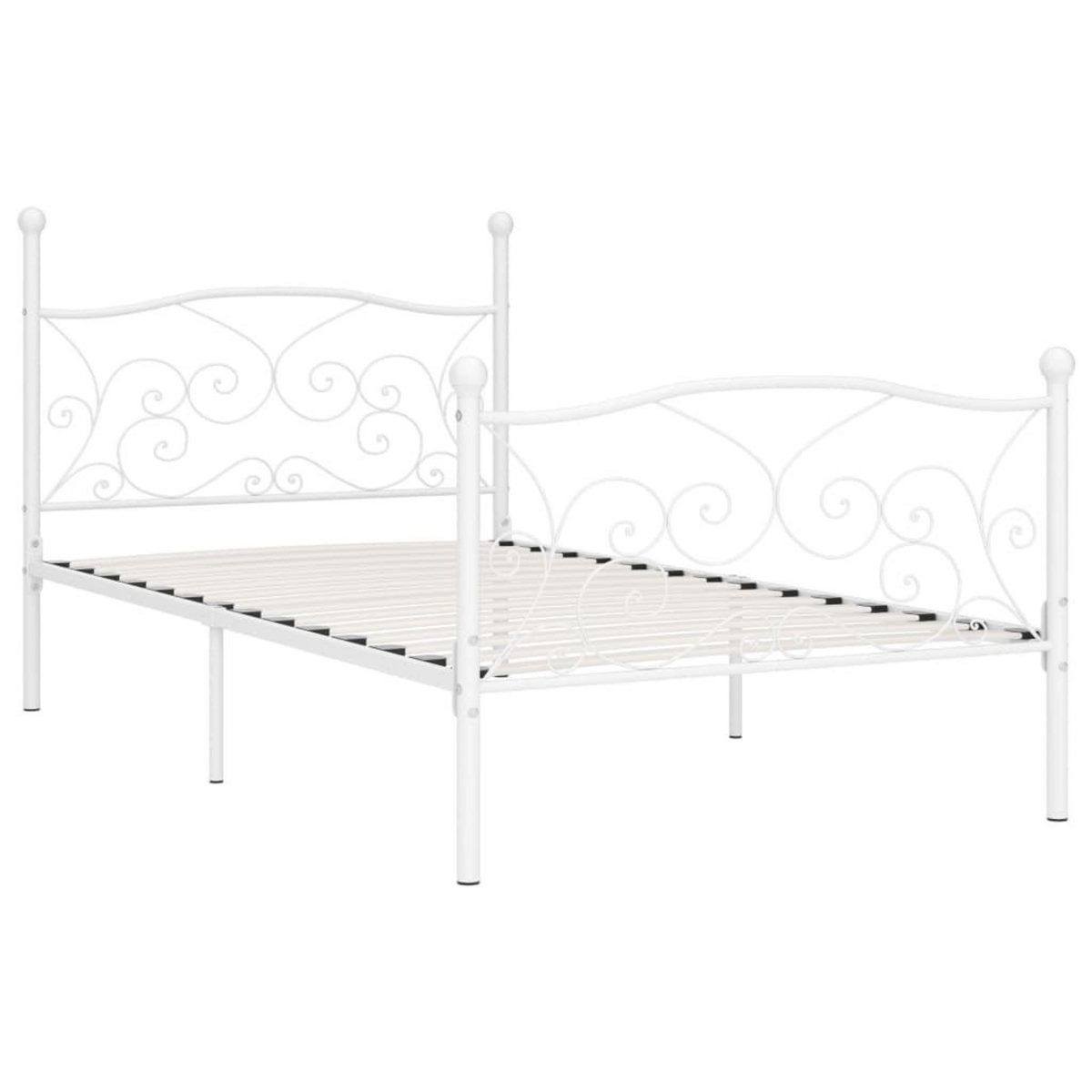 VIDAXL Cadre de lit sans matelas avec sommier a lattes metal 90x200 cm