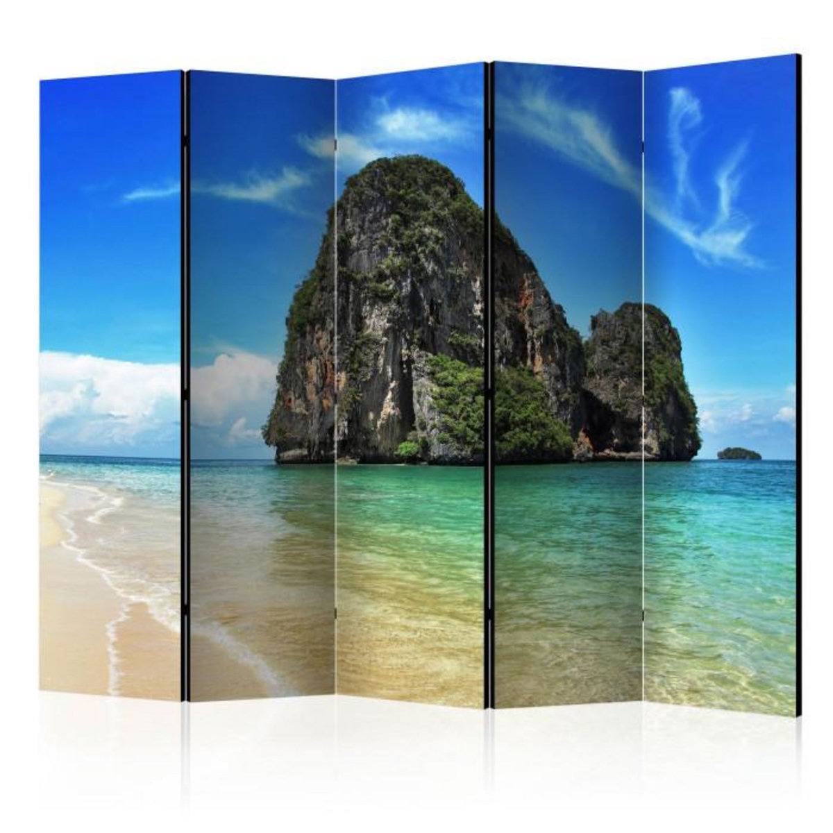 Paris Prix Paravent 5 Volets  Exotic Landscape in Thailand, Railay Beach  172x225cm