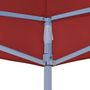Voir la diapositive 4 : VIDAXL Toit de tente de reception 3x3 m Bordeaux 270 g/m^2