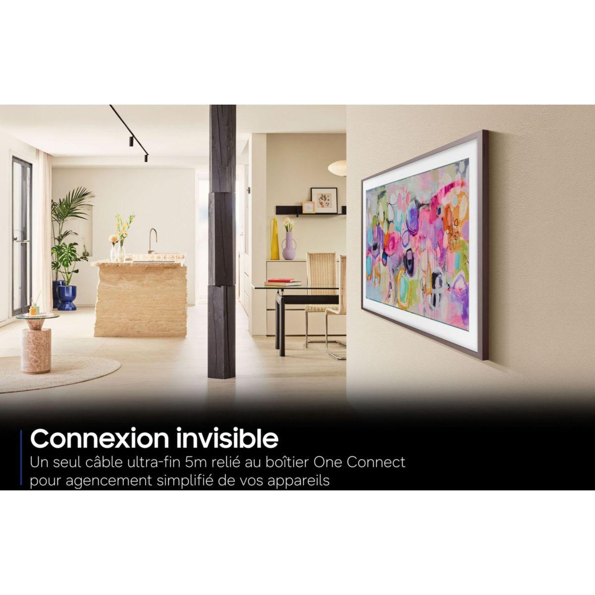 Voir la diapositive 5 : Samsung Tv qled the frame tq65ls03ha (2026) 65  (163 cm) 4k - mode art (effet tableau), boîtier déporté, anti-reflet