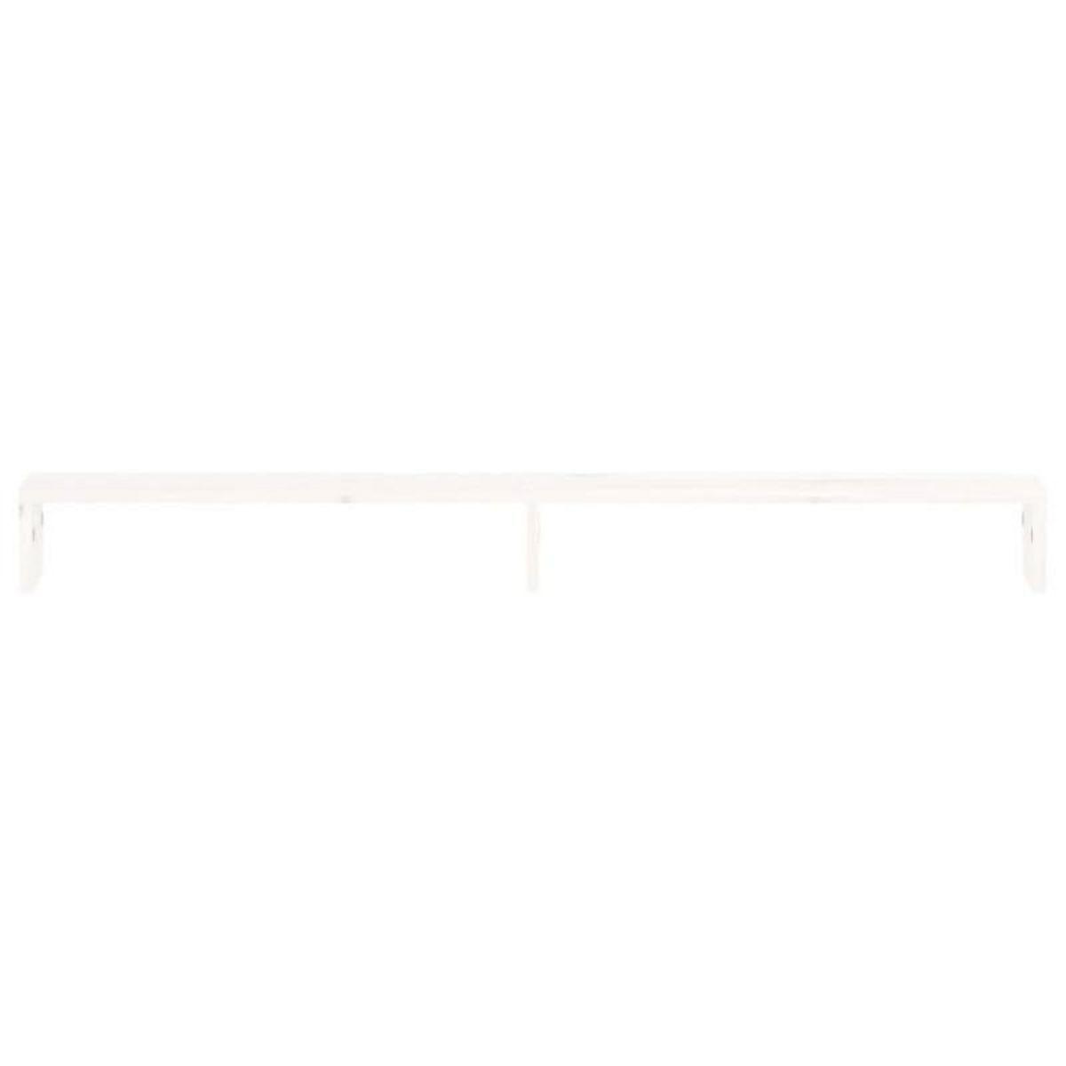 VIDAXL Support de moniteur Blanc 100x27x10 cm Bois de pin solide