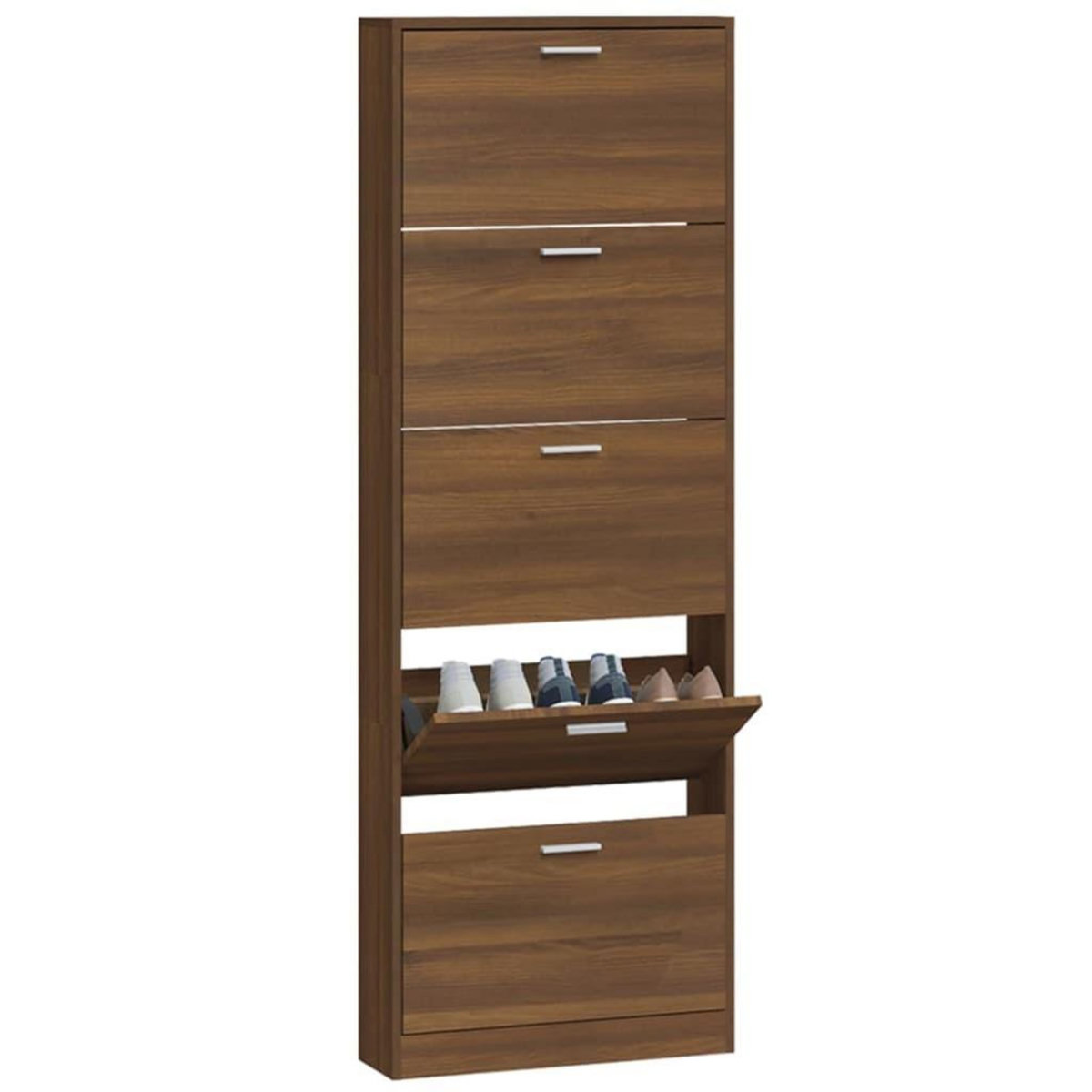 VIDAXL Armoire a chaussures Chene marron 59x17x169cm Bois d'ingenierie