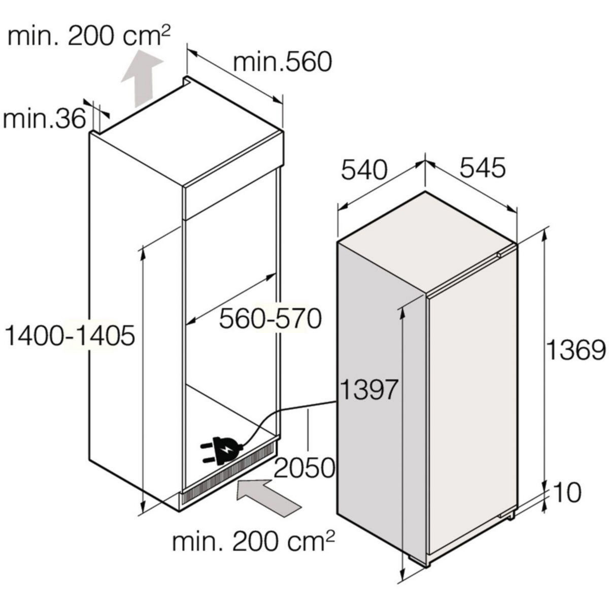 ASKO Réfrigérateur 1 porte encastrable R31441SI