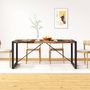 Voir la diapositive 1 : VIDAXL Table a manger Bois de recuperation massif 180 cm