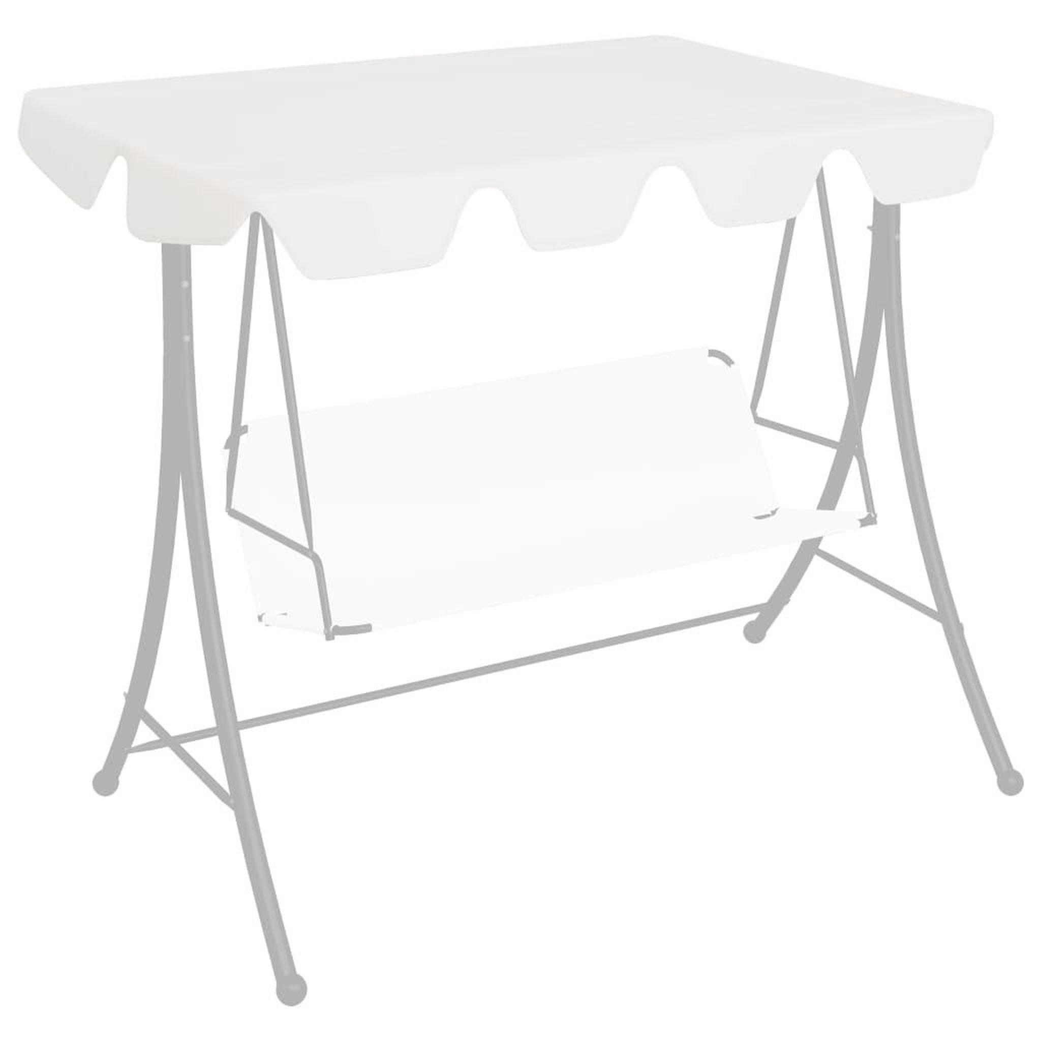 Voir la diapositive 1 : VIDAXL Toit de rechange de balançoire blanc 150/130x105/70 cm