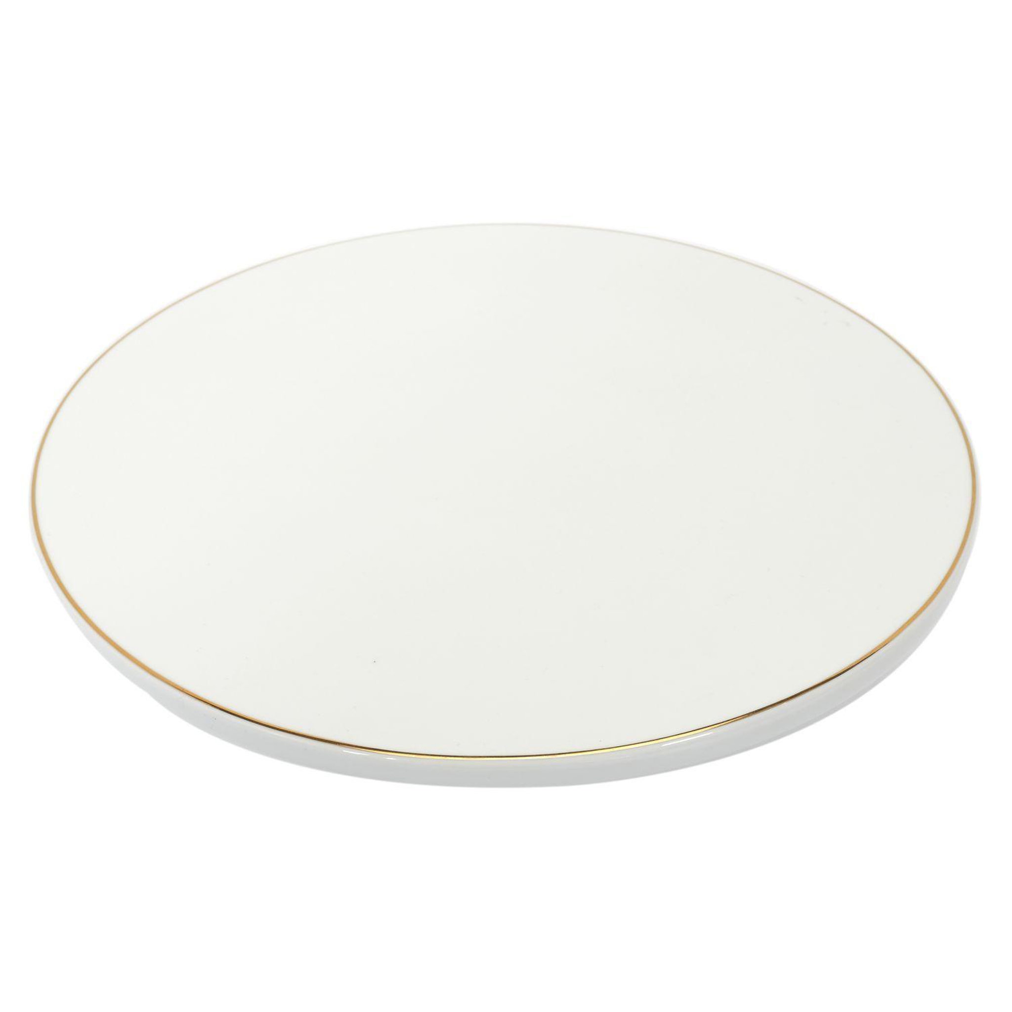 Voir la diapositive 3 : The Home Deco Factory Support à gâteau en porcelaine - blanc et doré
