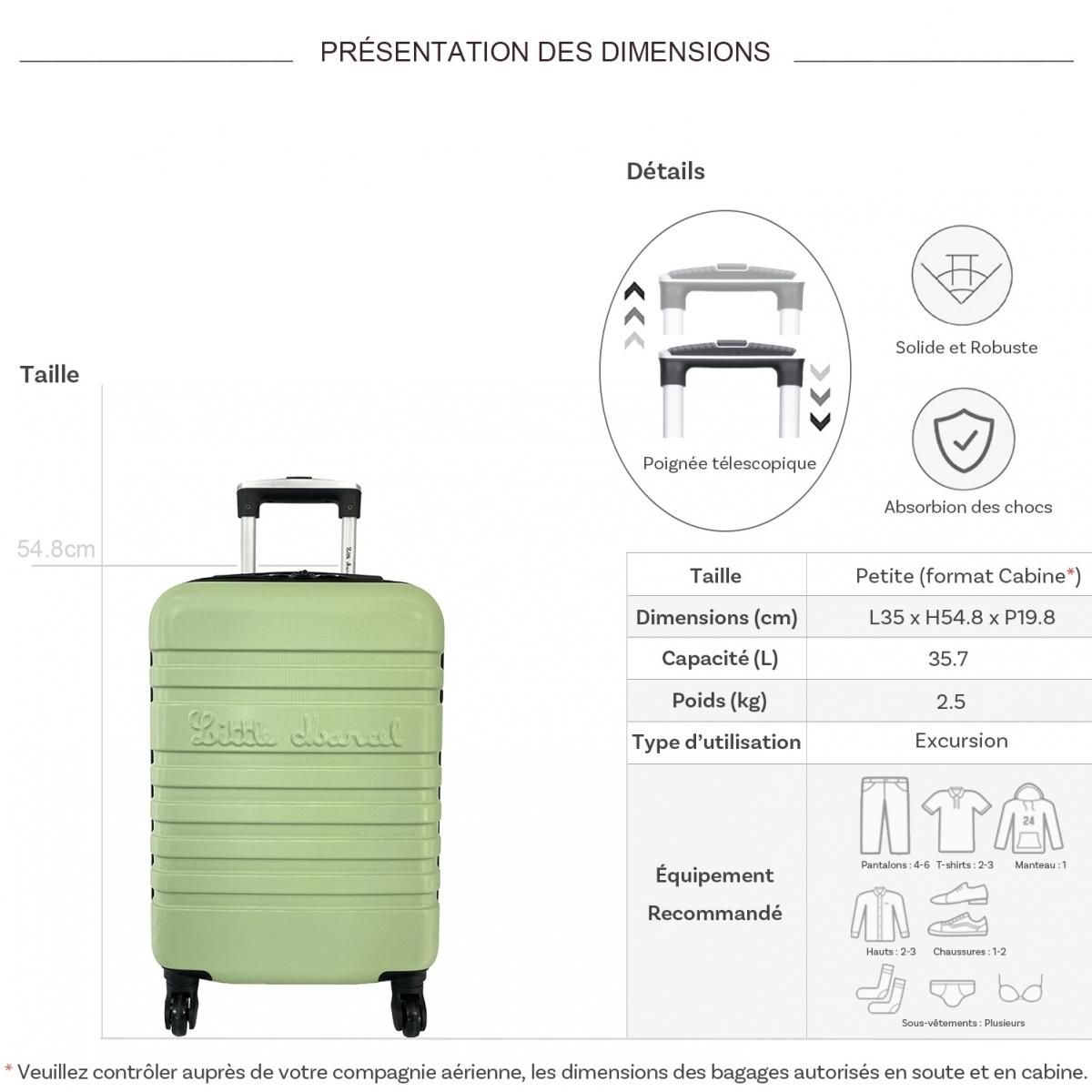 Little Marcel Valise cabine passe-partout rigide 54.8 cm