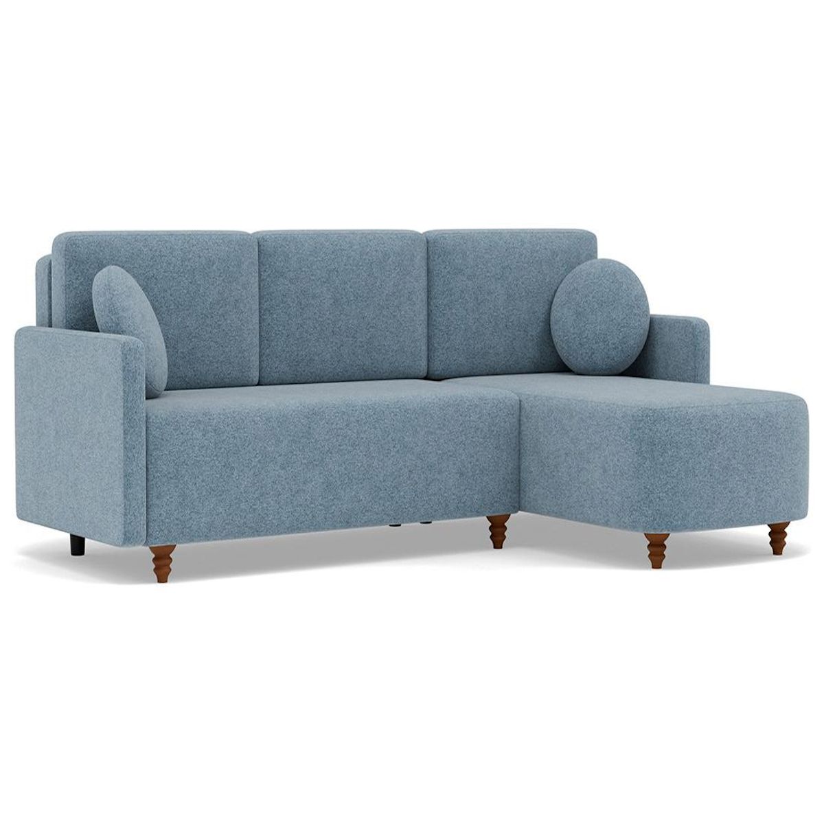 BEST MOBILIER Calypso - canapé d'angle réversible 4 places convertible avec coffre en tissu