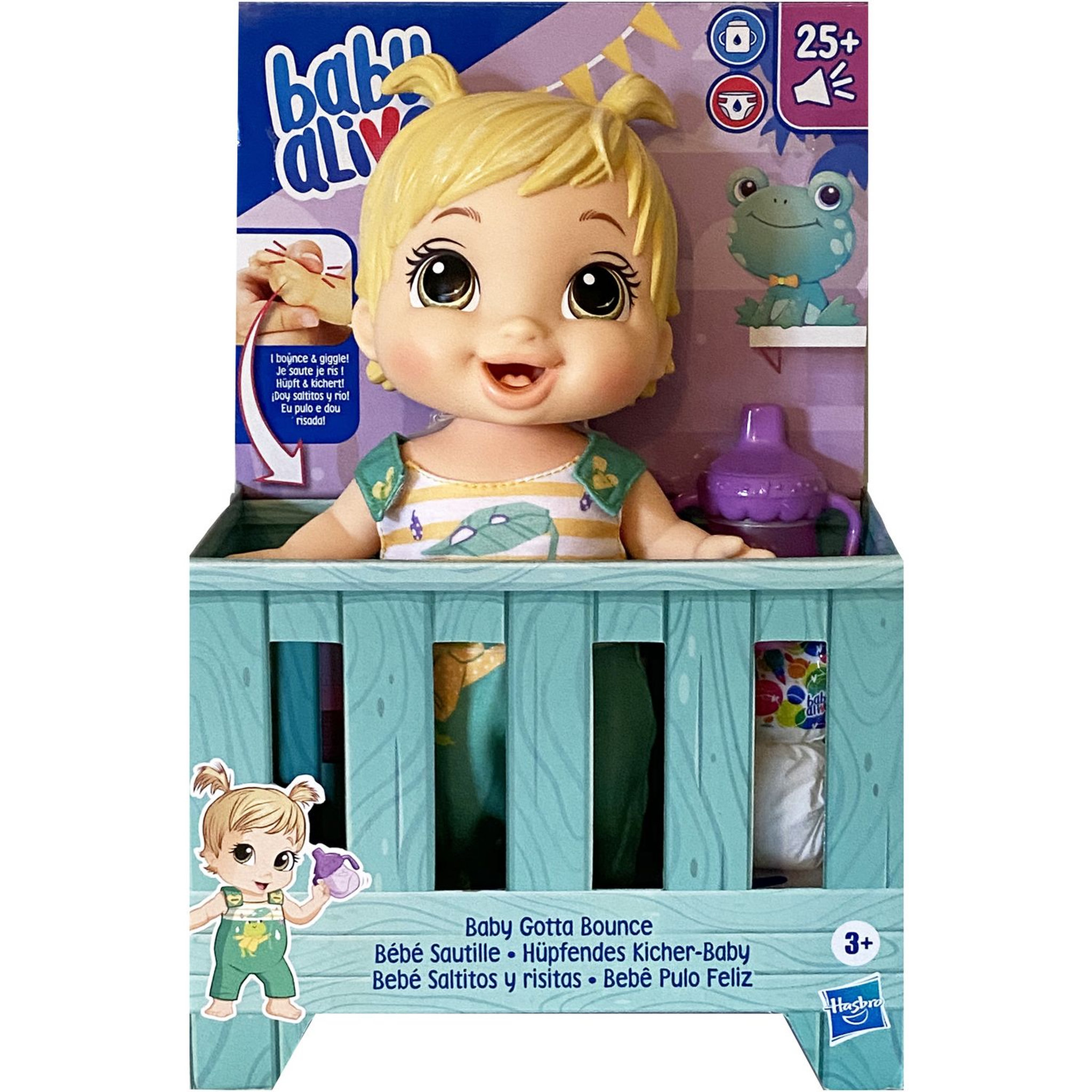 Voir la diapositive 2 : HASBRO Poupée Bébé alive tonique grenouille