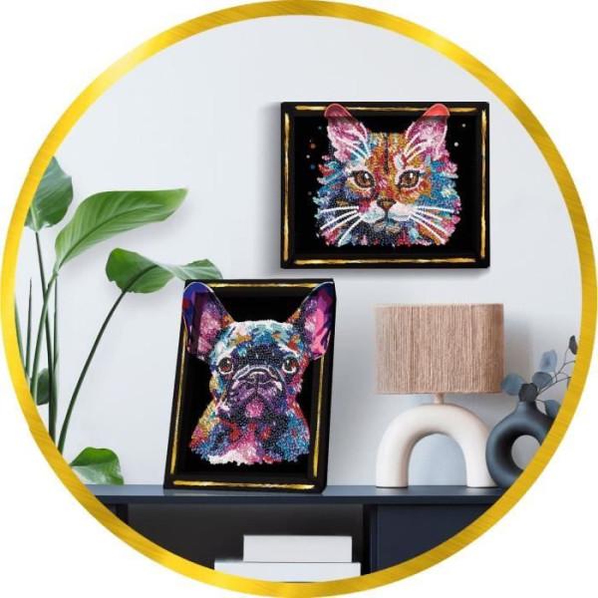 Voir la diapositive 5 : LANSAY Kit loisir créatif - LANSAY - Collection Sequins - Pop art chien - Des 14 ans